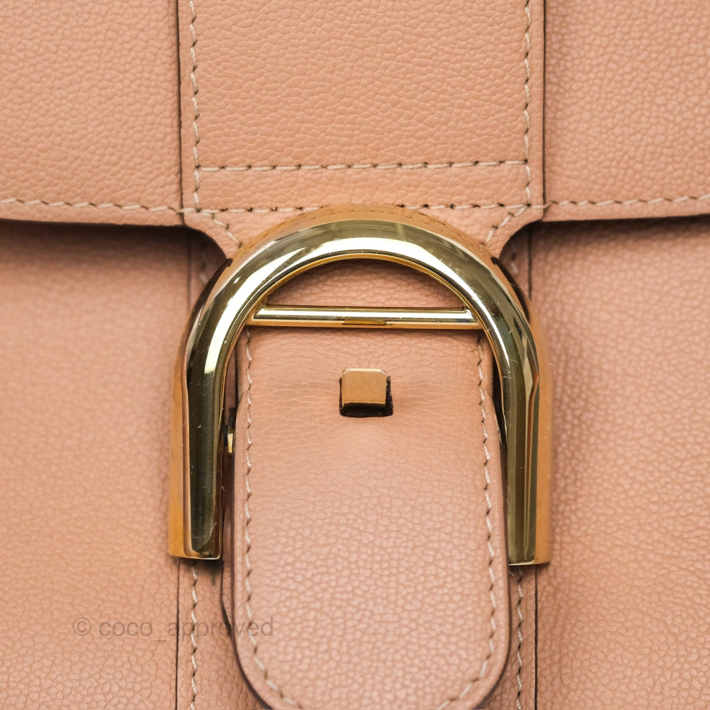 Delvaux Mini Brillant Bag Nude Grained Calfskin Gold Hardware