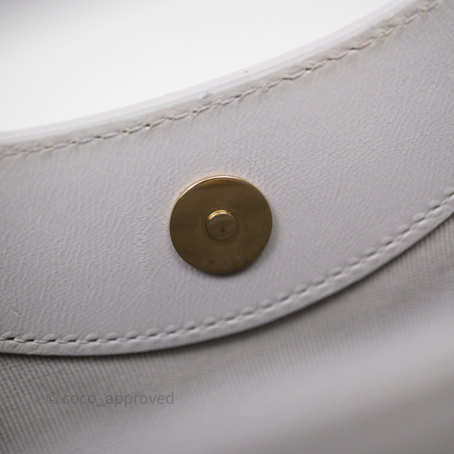 Chanel Nano 31 Grey Shiny Lambskin Gold Hardware