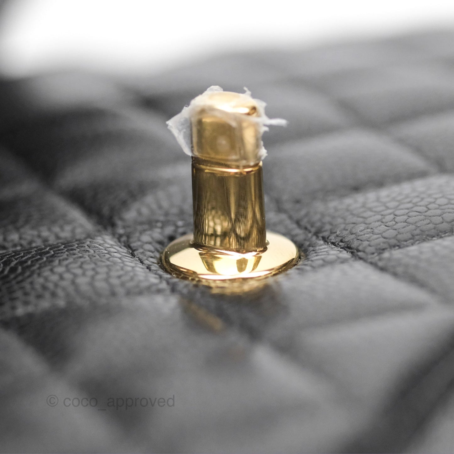 Chanel Classic M/L Medium Flap Quilted Black Caviar Gold Hardware