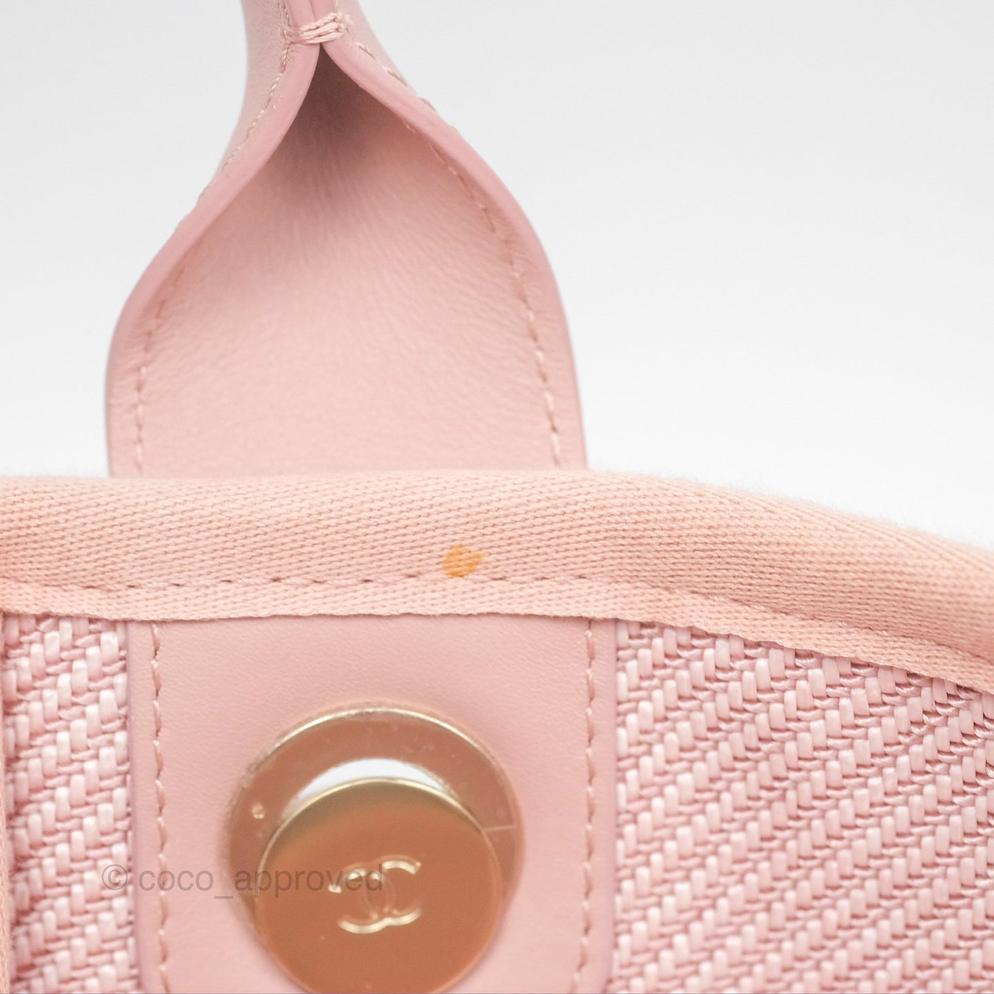 Chanel Large Deauville Pink Canvas 20A