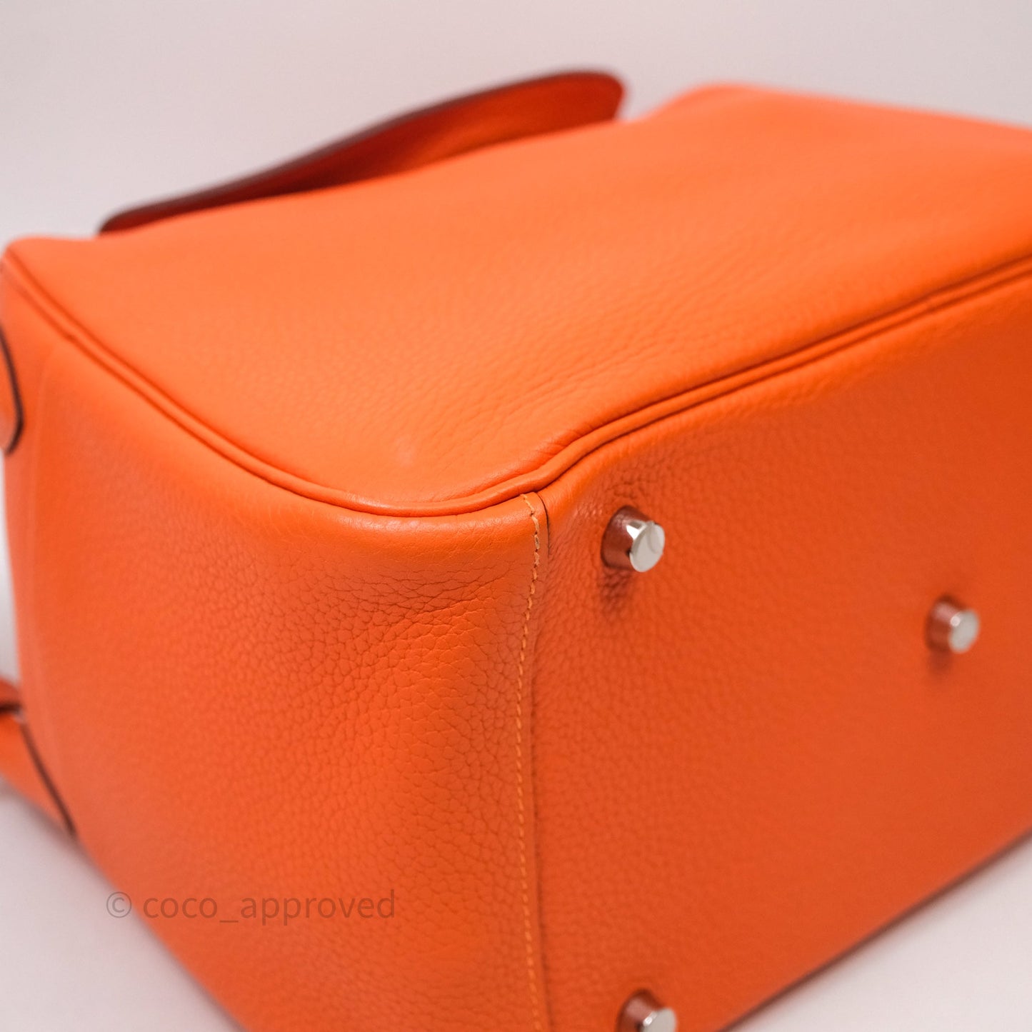 Hermès Lindy 30 Orange 93 Clemence Palladium Hardware