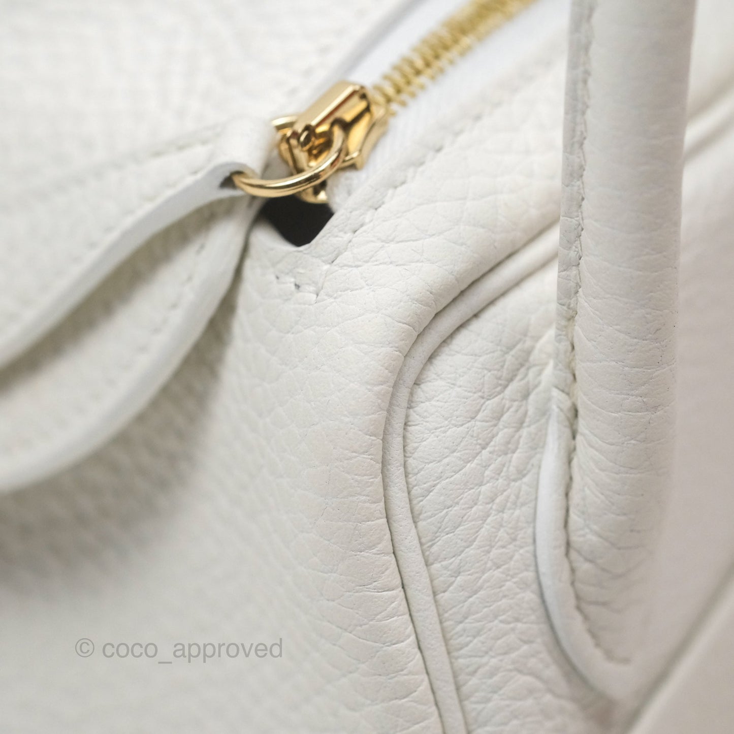 Hermès Mini Lindy 20 New White 0U Clemence Gold Hardware