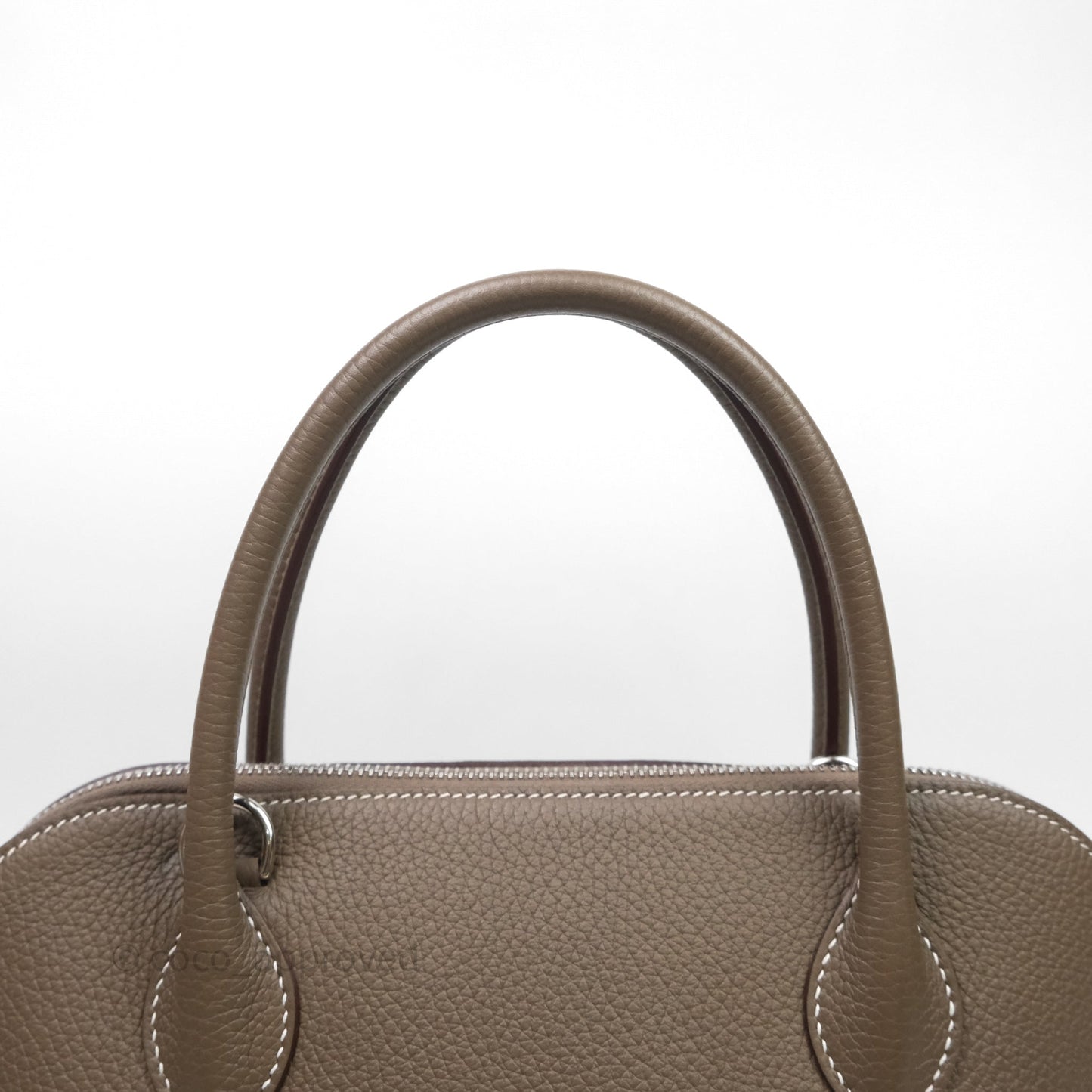 Hermès Bolide 31 Etoupe Evercolor Clemence Palladium Hardware