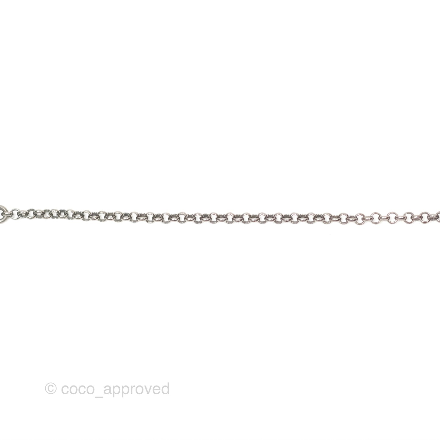 Chanel Black Resin CC Necklace Ruthenium Tone 18S