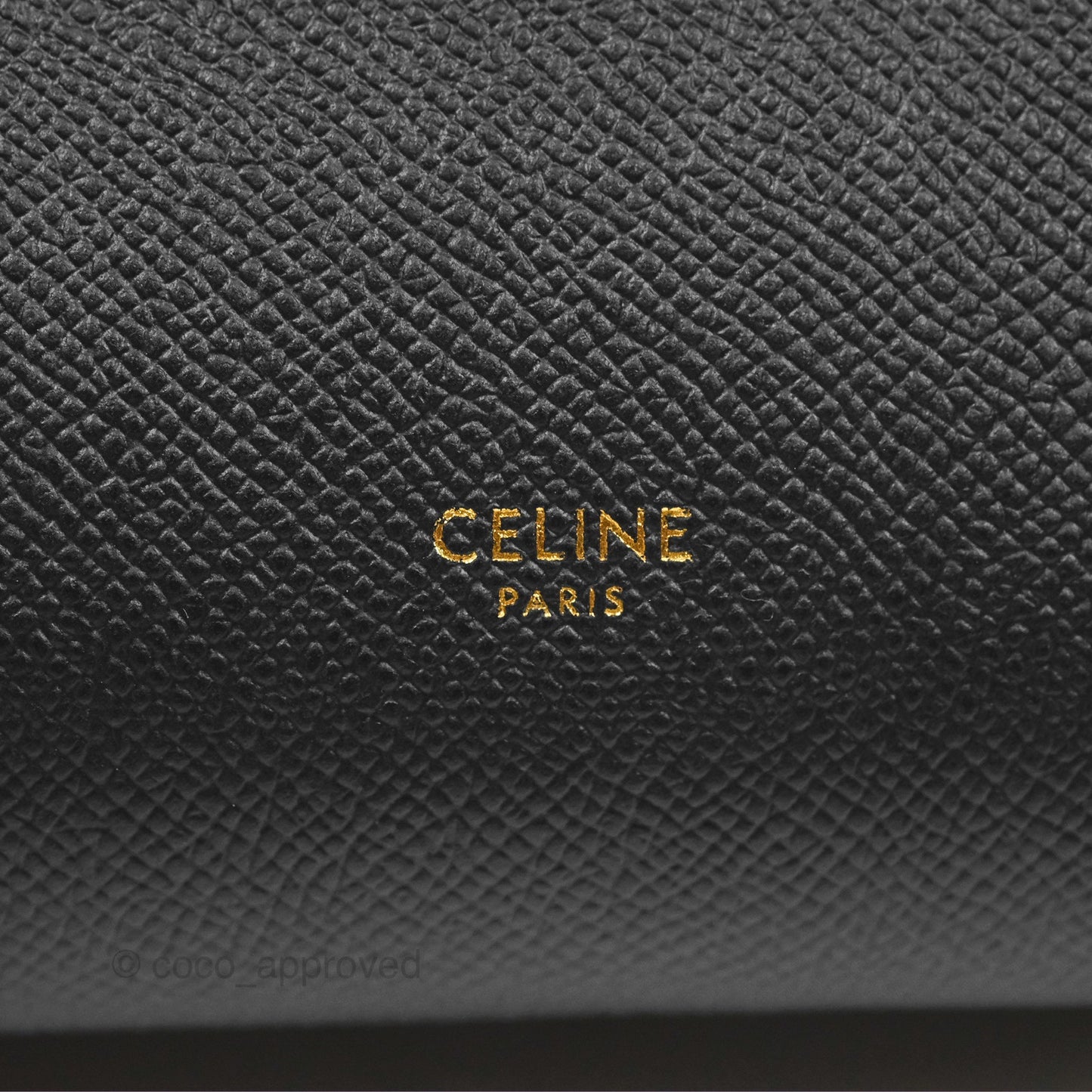 Celine Pico Belt Bag Black Grained Calfskin Gold Hardware