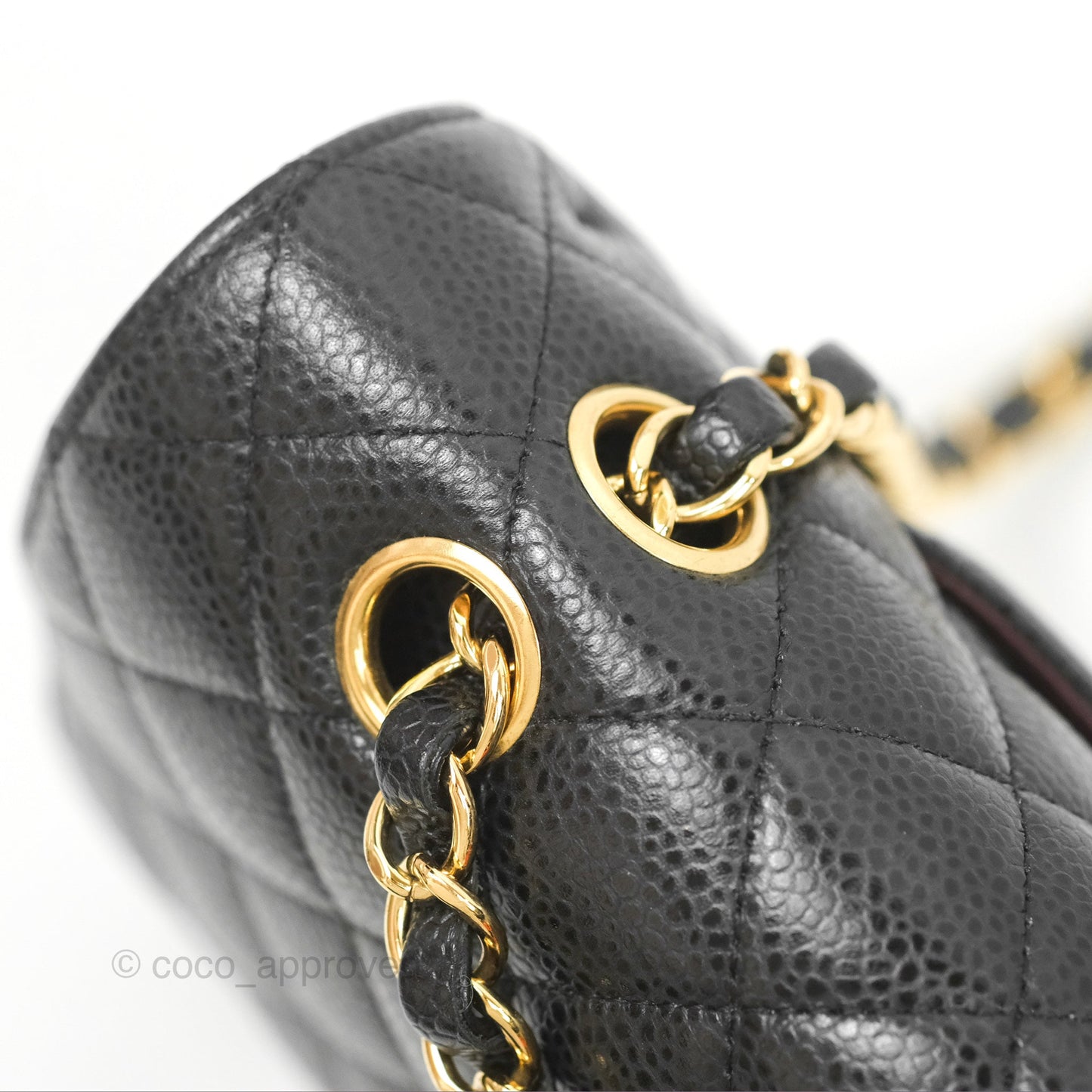 Chanel Classic M/L Medium Flap Quilted Black Caviar Gold Hardware