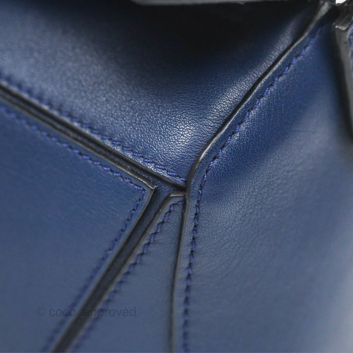 Loewe Small Puzzle Bag Navy Calfskin