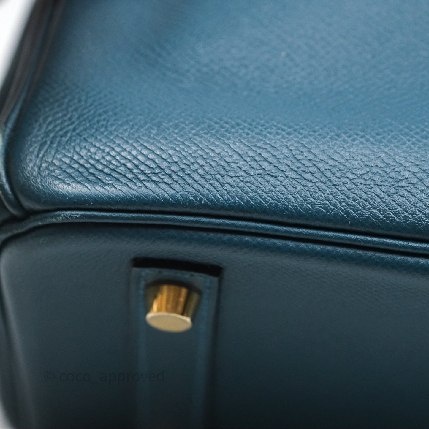 Hermès Birkin 30 Retourne Bleu de Prusse 7P Epsom Gold Hardware