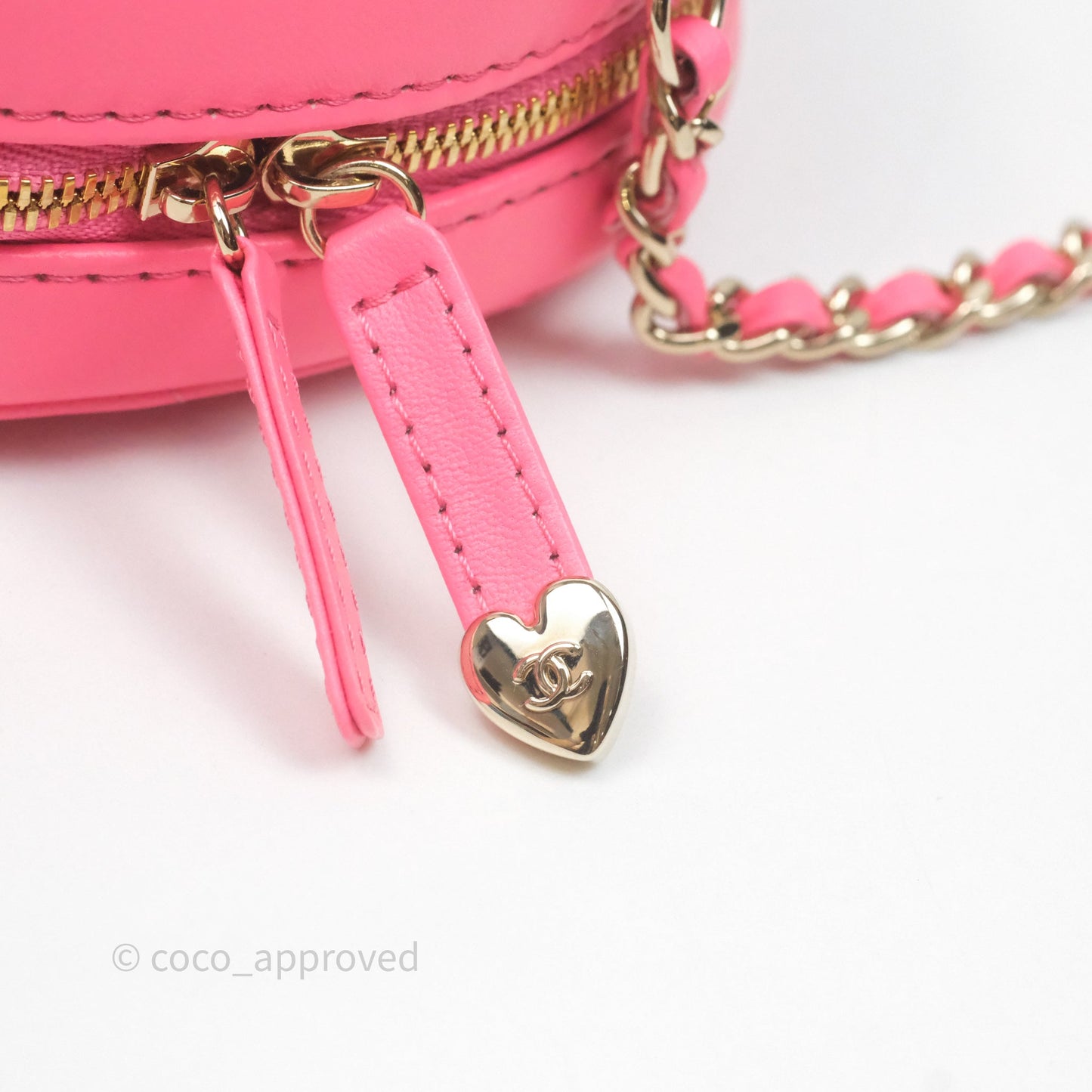 Chanel Large Heart Bag Pink Lambskin Gold Hardware 22S