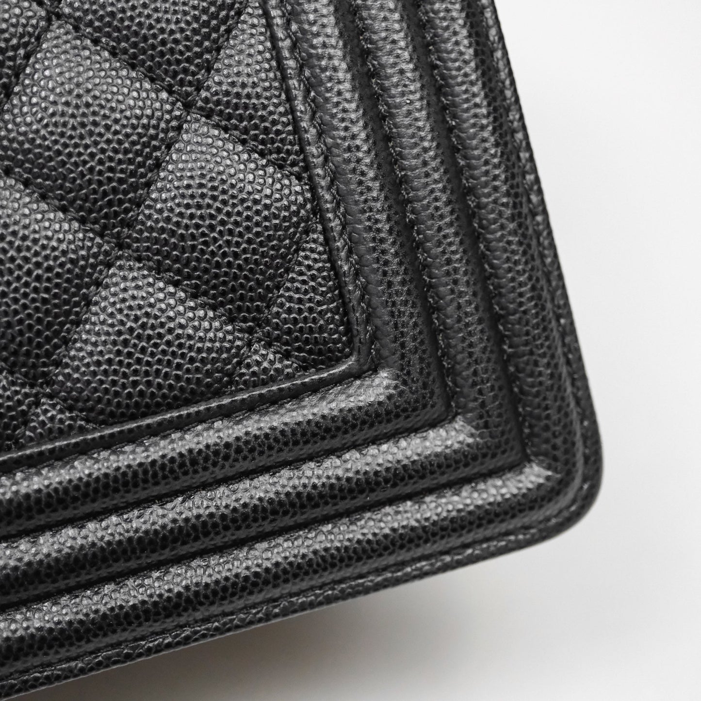 Chanel Quilted Medium Boy Black Caviar Ruthenium Hardware
