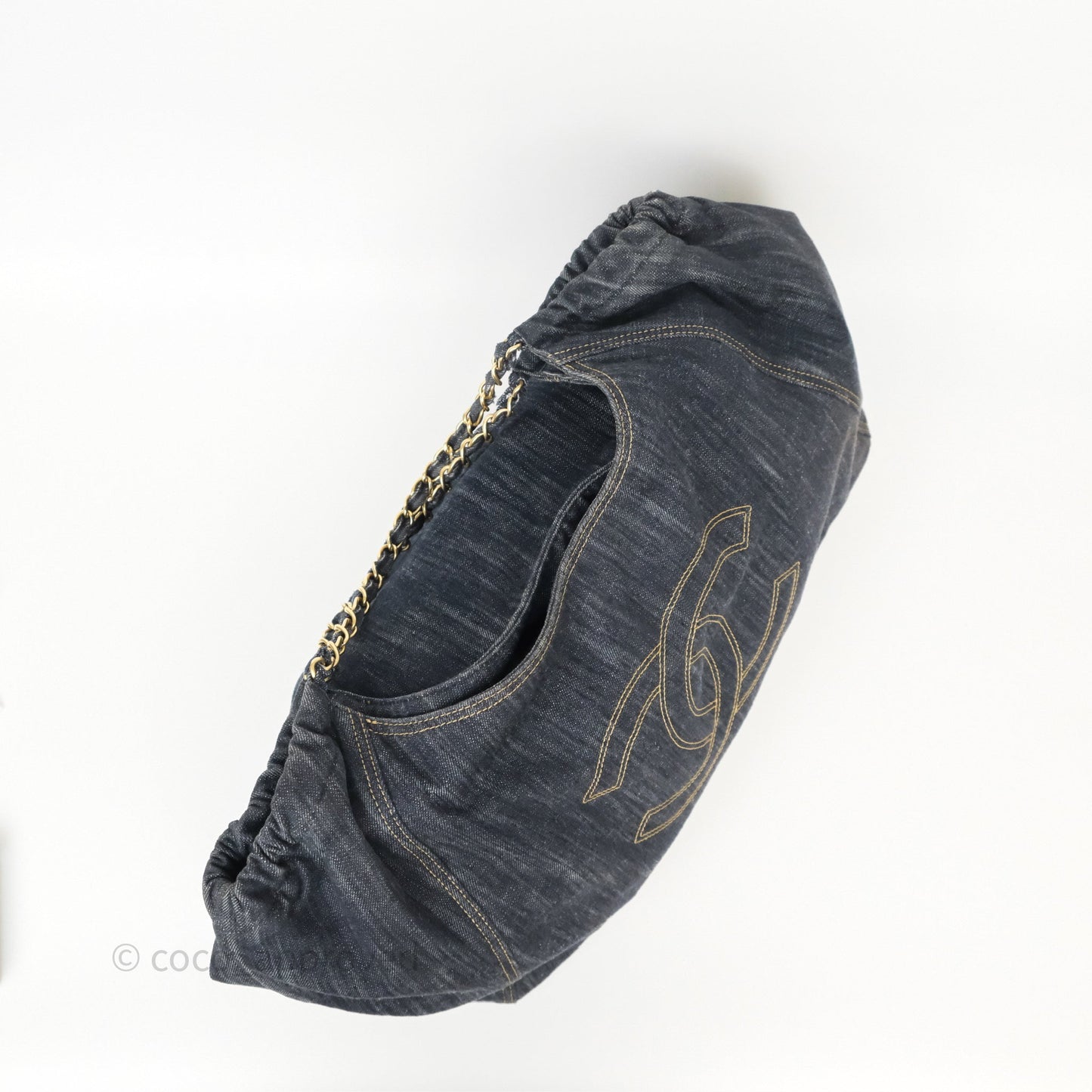 Chanel XL Coco Cabas Tote Bag Denim Gold Hardware