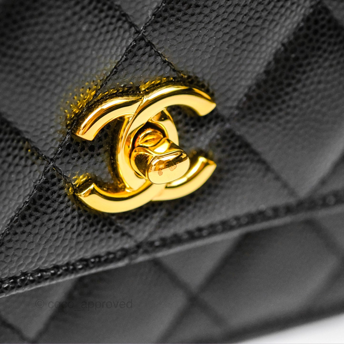Chanel WOC Bag Charm Black Caviar Gold Hardware