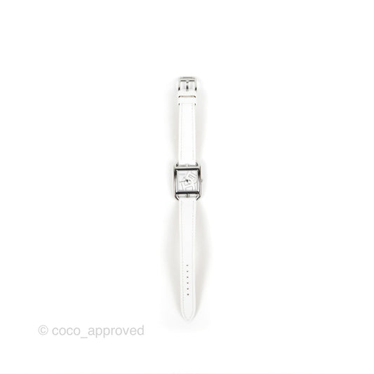 Hermes Cape Cod Watch PM 31mm White Epsom Mother-of-pearl Champleve Anchor Chains