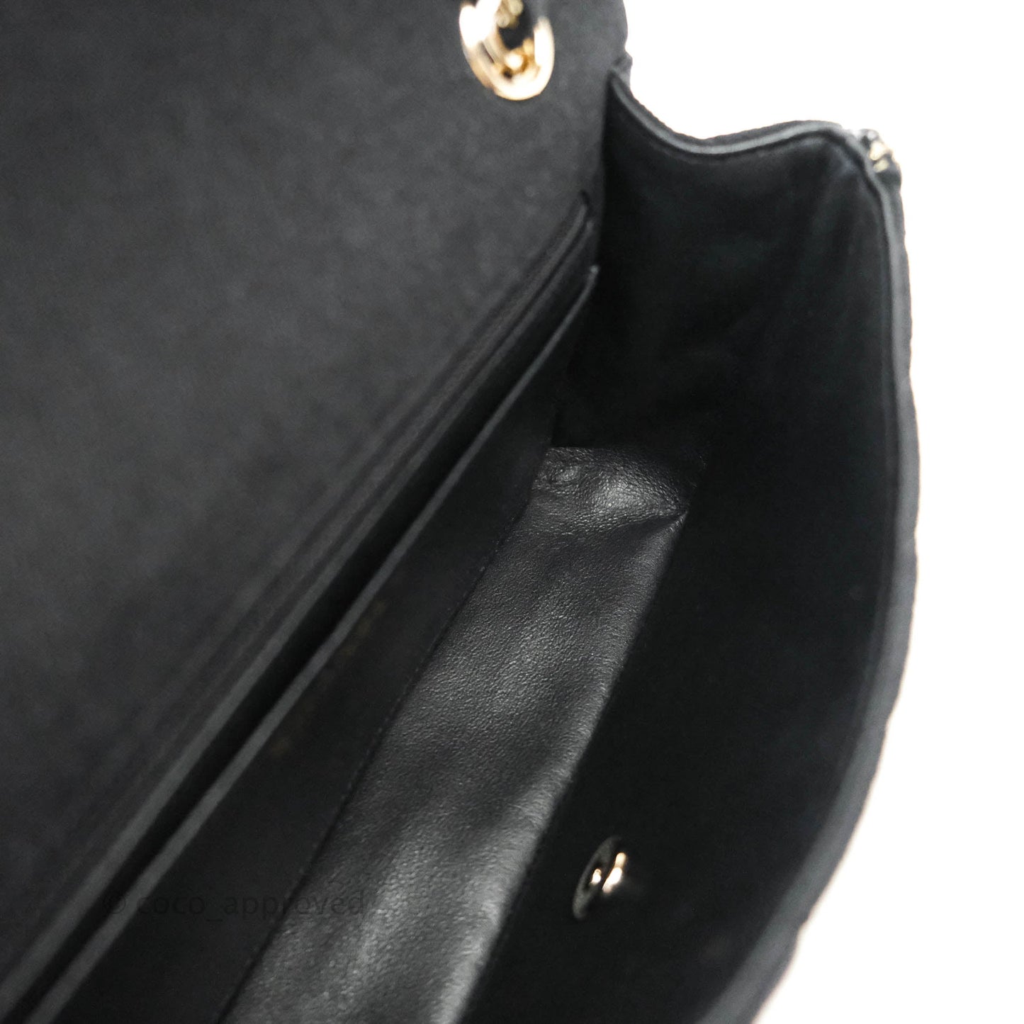 Chanel Classic Flap Bag Black Denim Braided Gold Hardware 18A