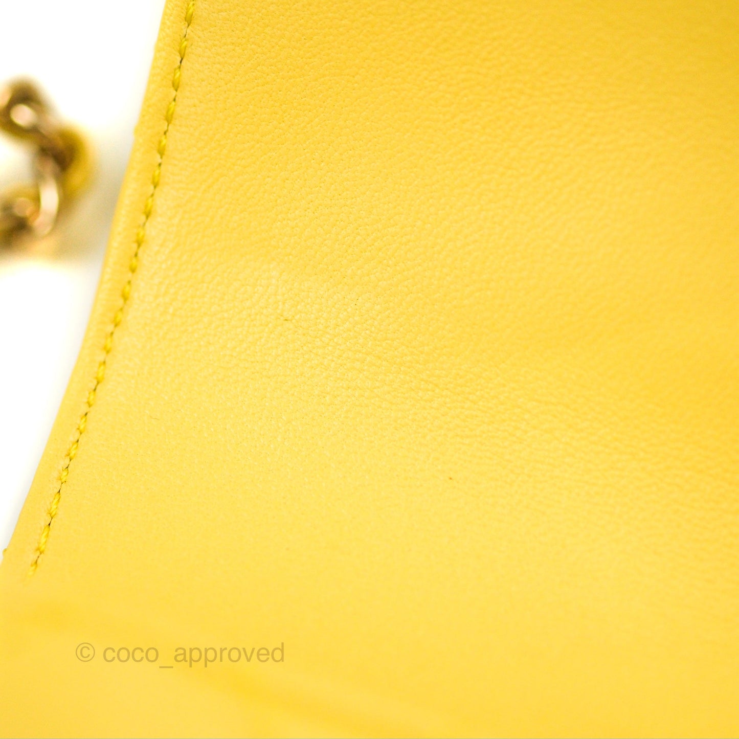 Chanel Side Packs Shoulder Bags Yellow White Lambskin Gold Hardware 19S