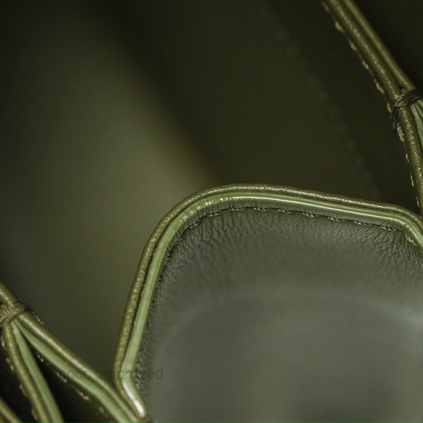 Chanel Small Coco Lady Quilted Flap Bag With Top Handle Olive Green Calfskin Gold Hardware