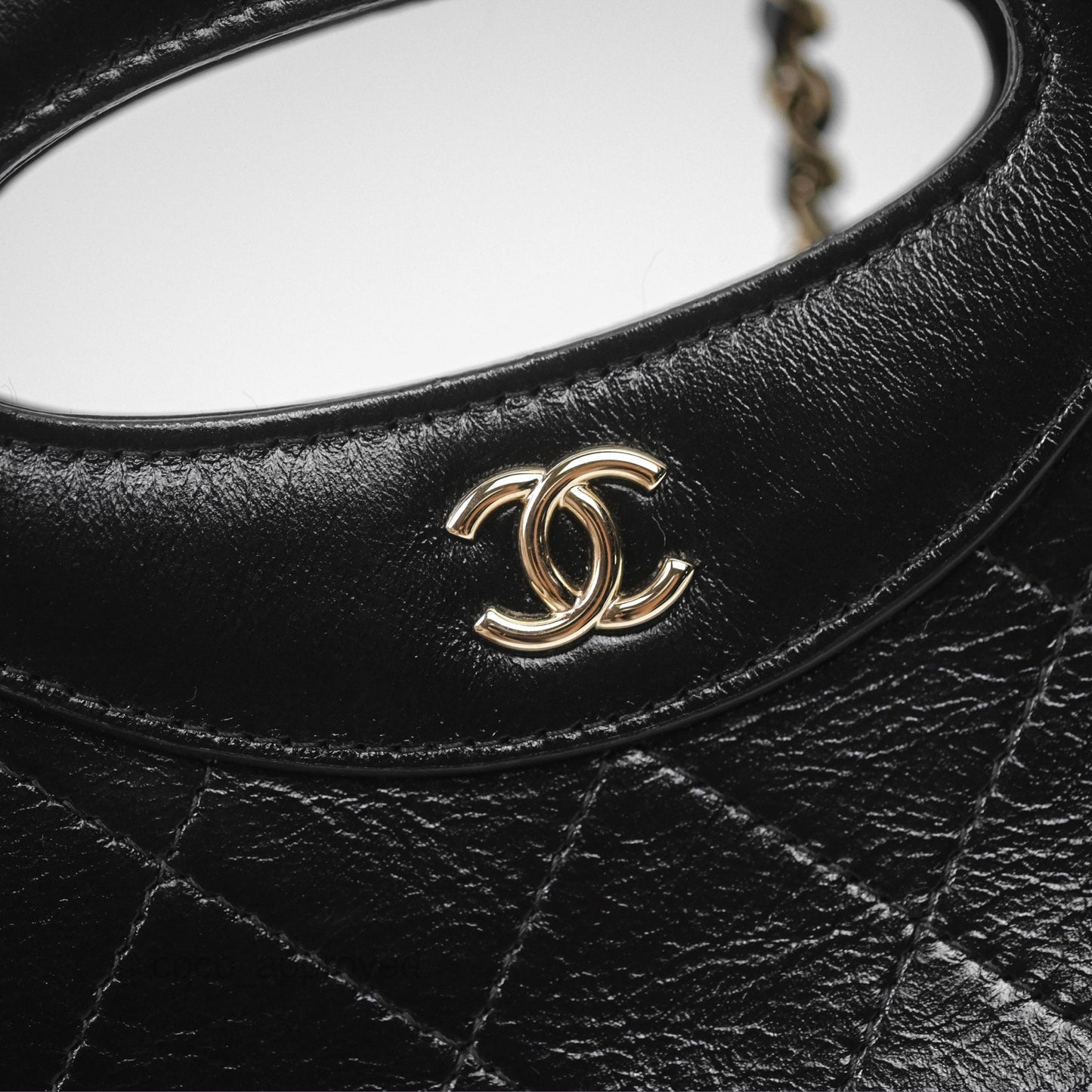 Chanel Nano 31 Black Shiny Calfskin Gold Hardware 24C