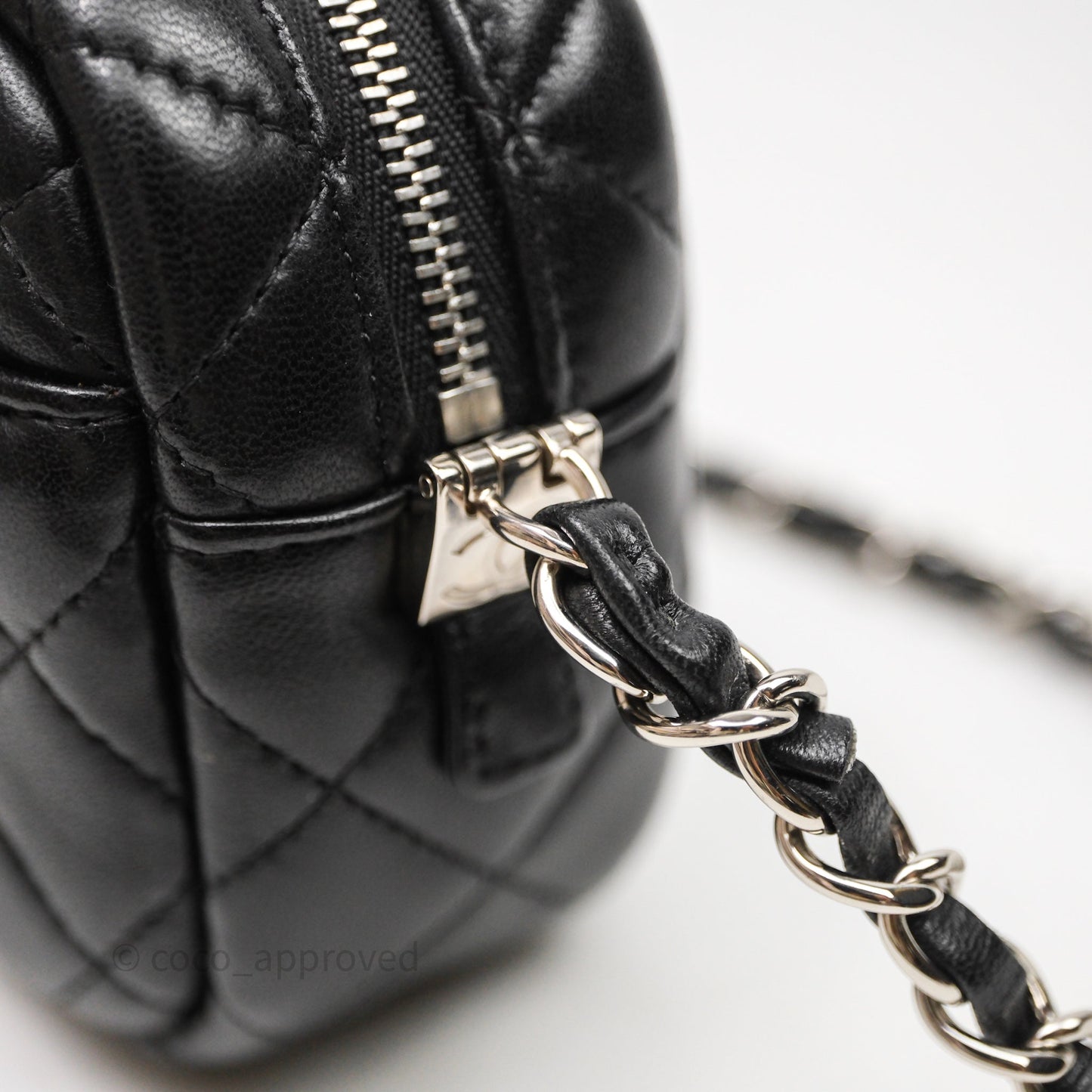 Chanel Camera Case Bag Lambskin Silver Hardware