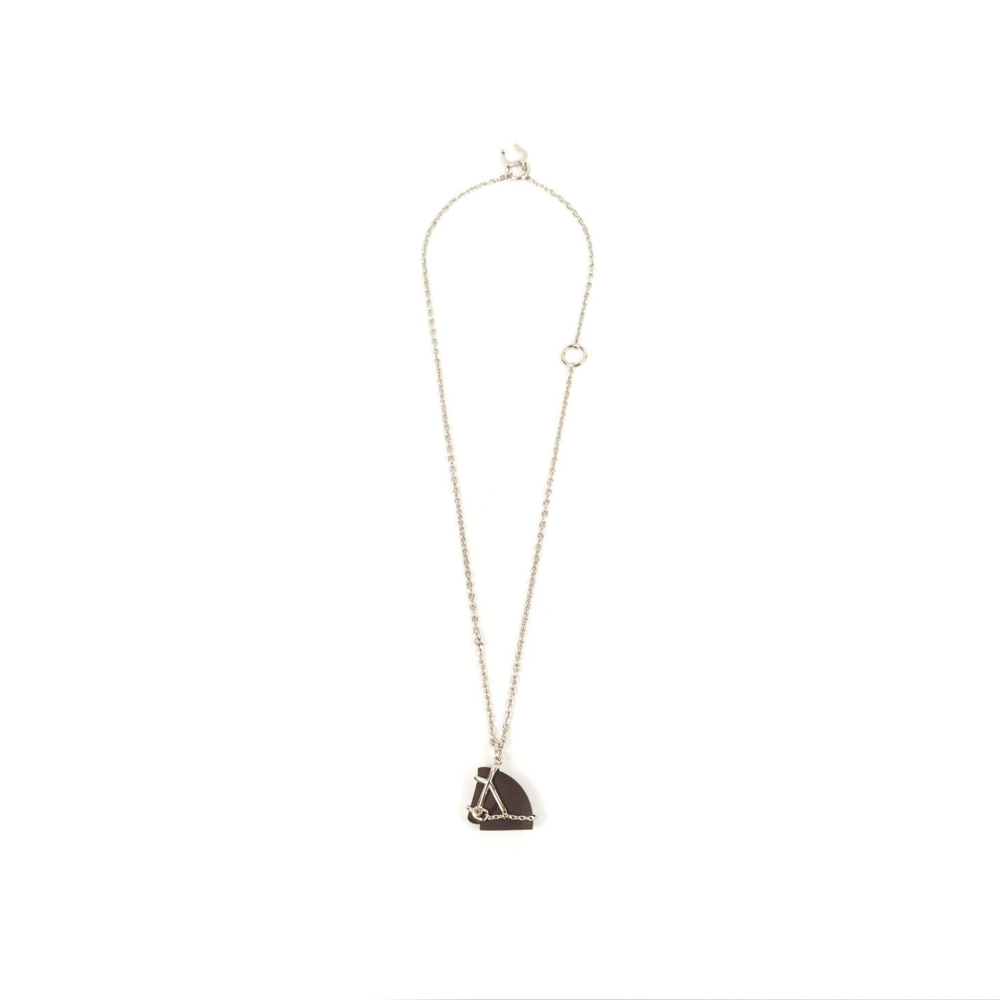 Hermès Cheval Necklace Burn Palladium Hardware