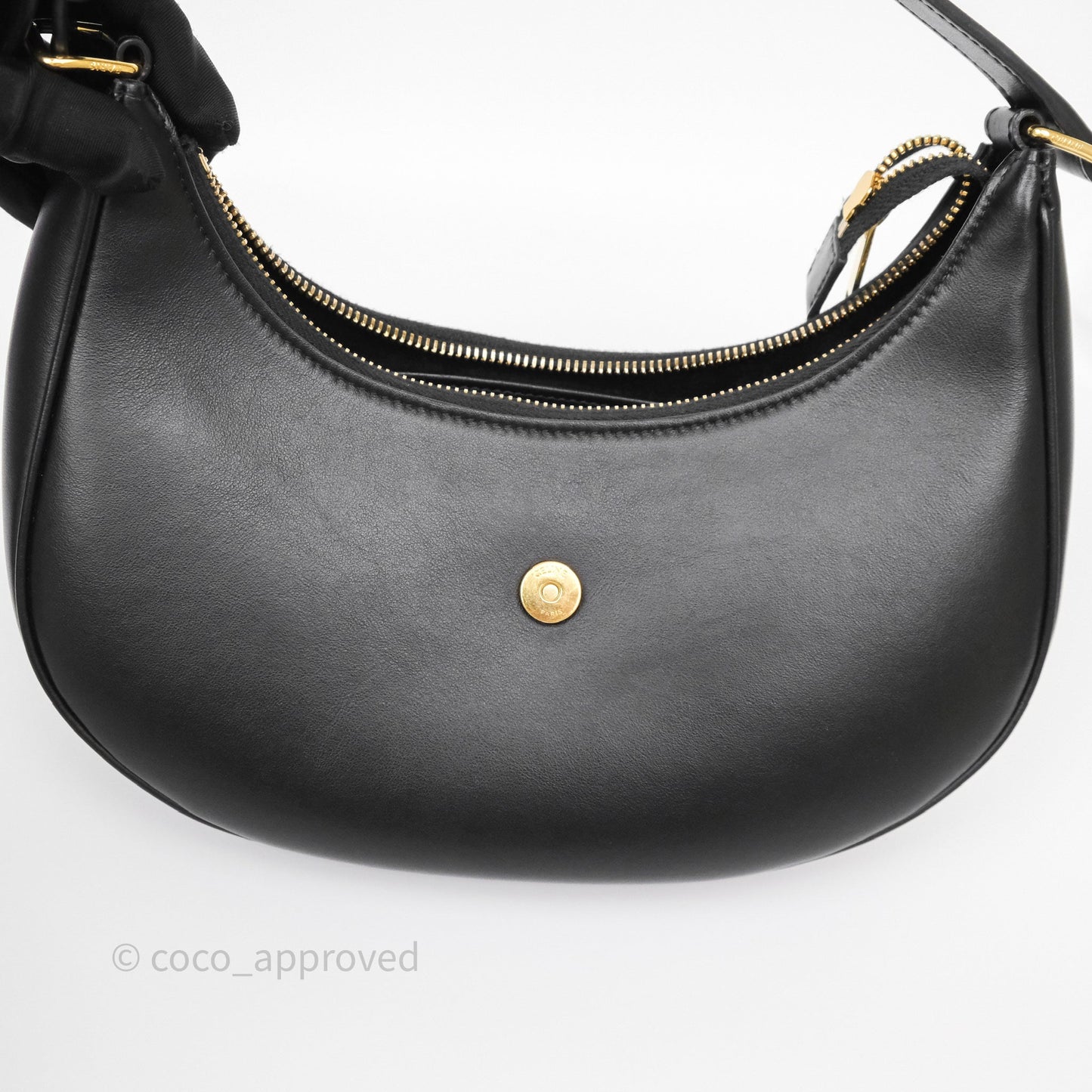 Celine Medium Ava Triomphe Bag Black Smooth Calfskin