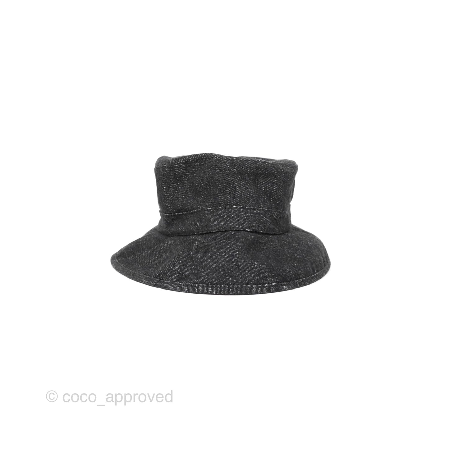 Chanel Logo Denim Bucket Hat Size S