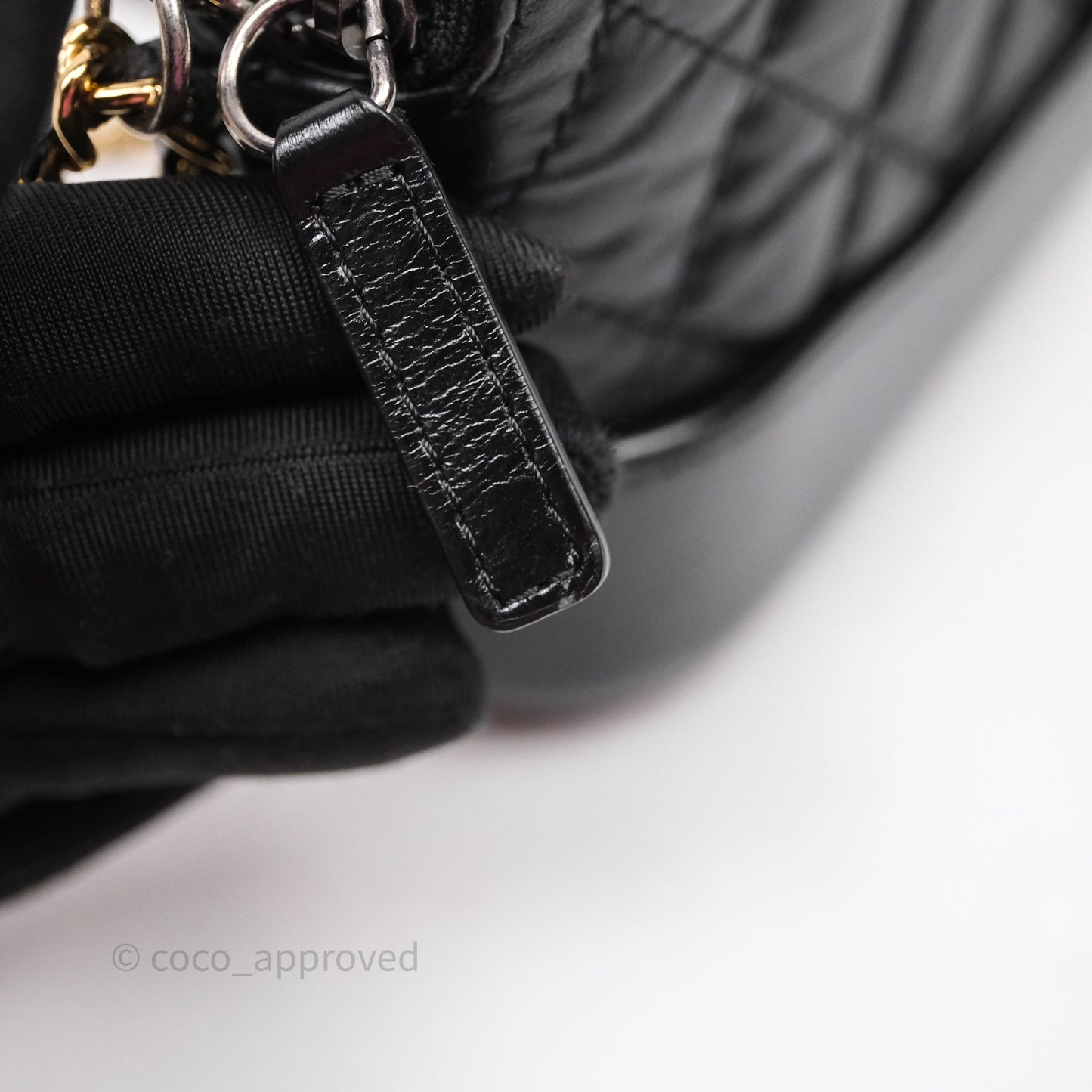 Chanel Gabrielle Clutch With Chain Aged Calfskin Black Mixed Hardware