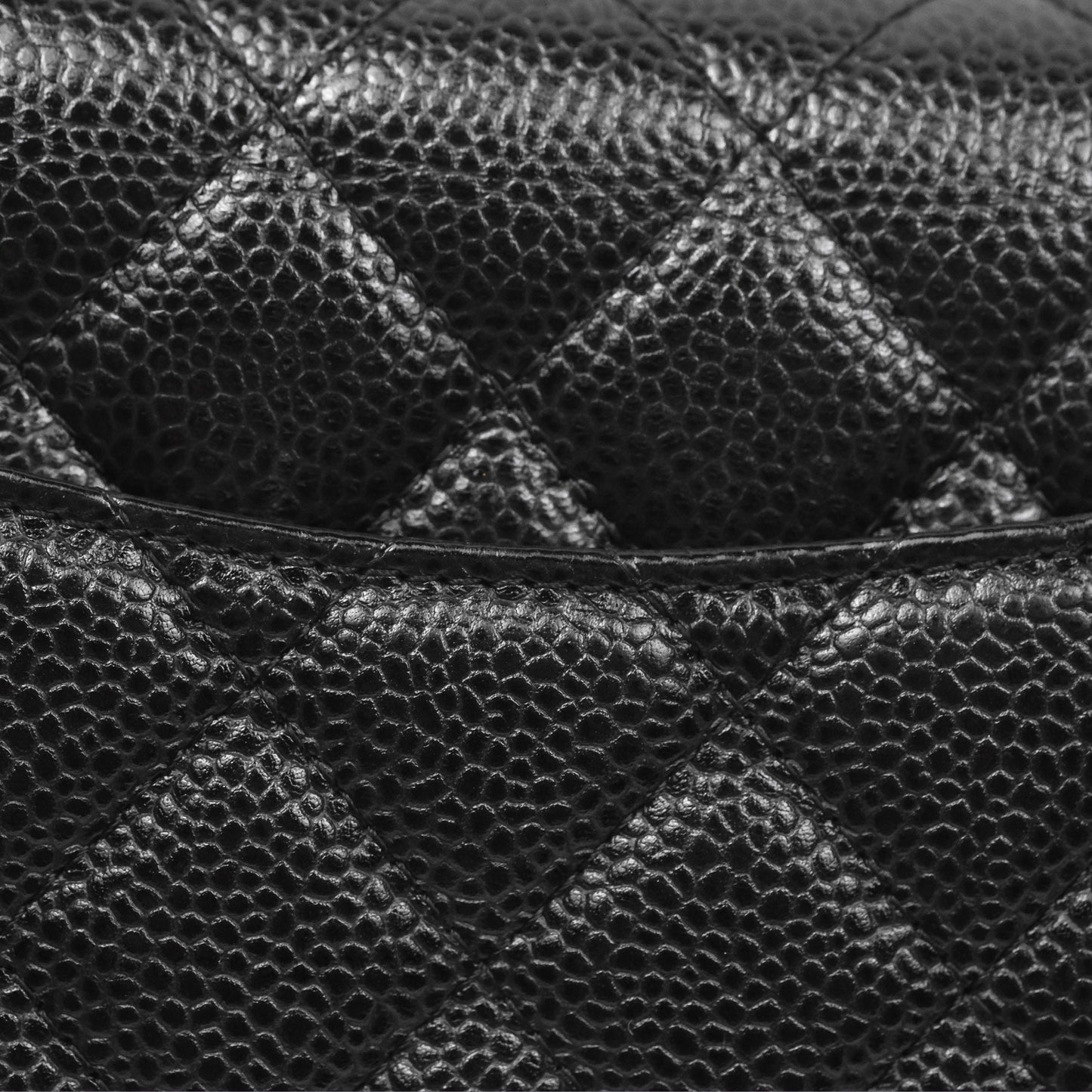 Chanel Classic Quilted Wallet On Chain WOC Black Caviar Gold Hardware