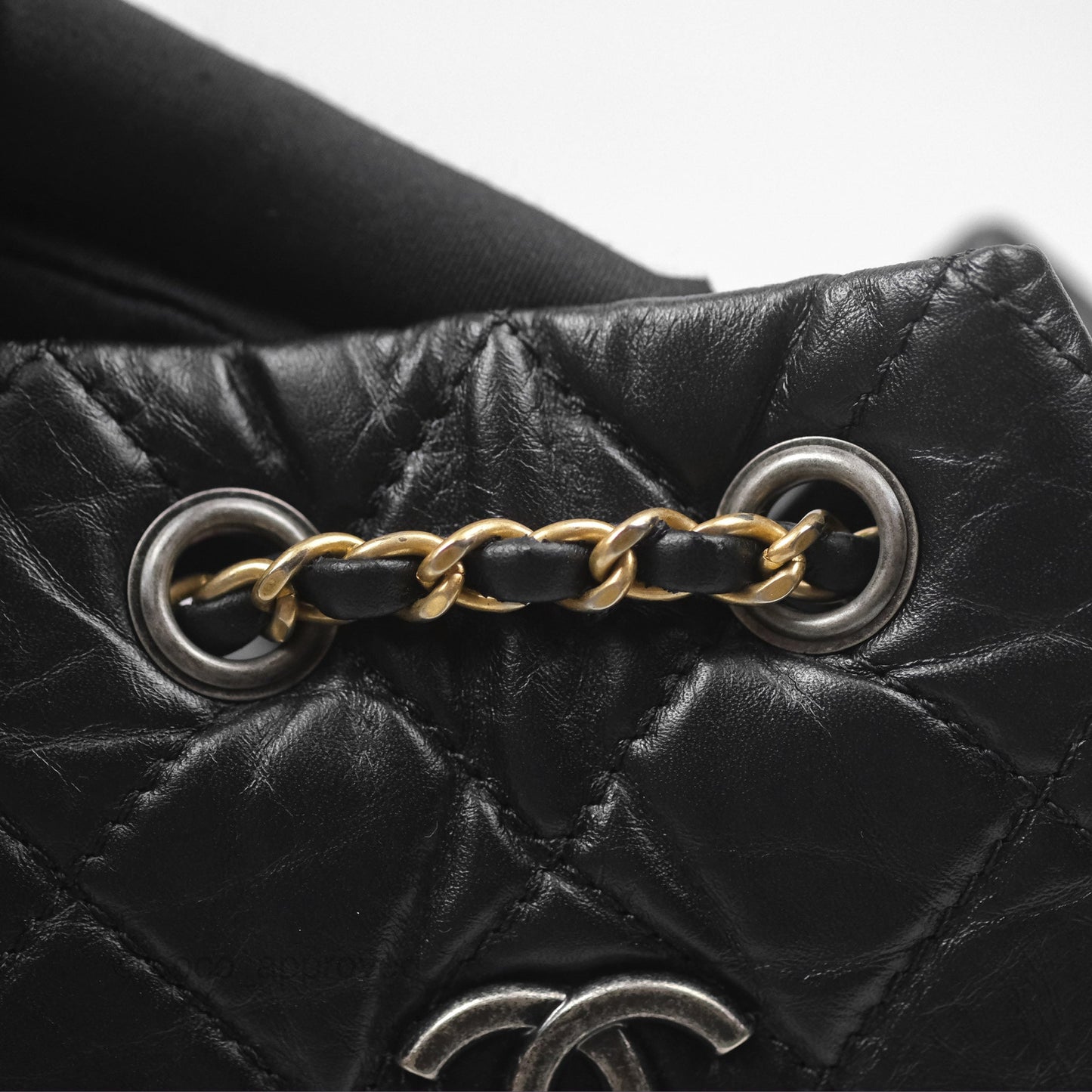 Chanel Small Gabrielle Backpack Black Aged Calfskin
