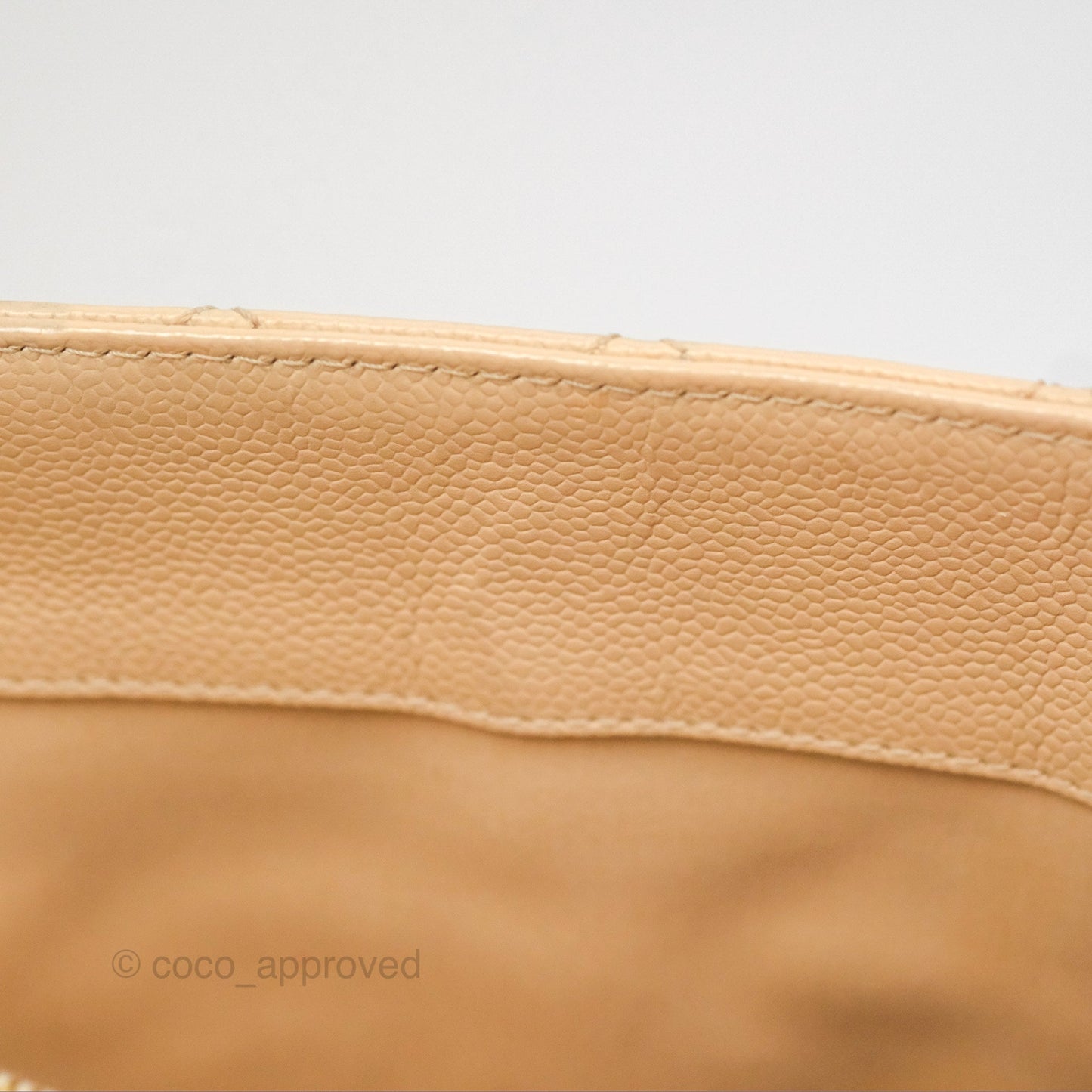 Chanel GST Beige Caviar Gold Hardware