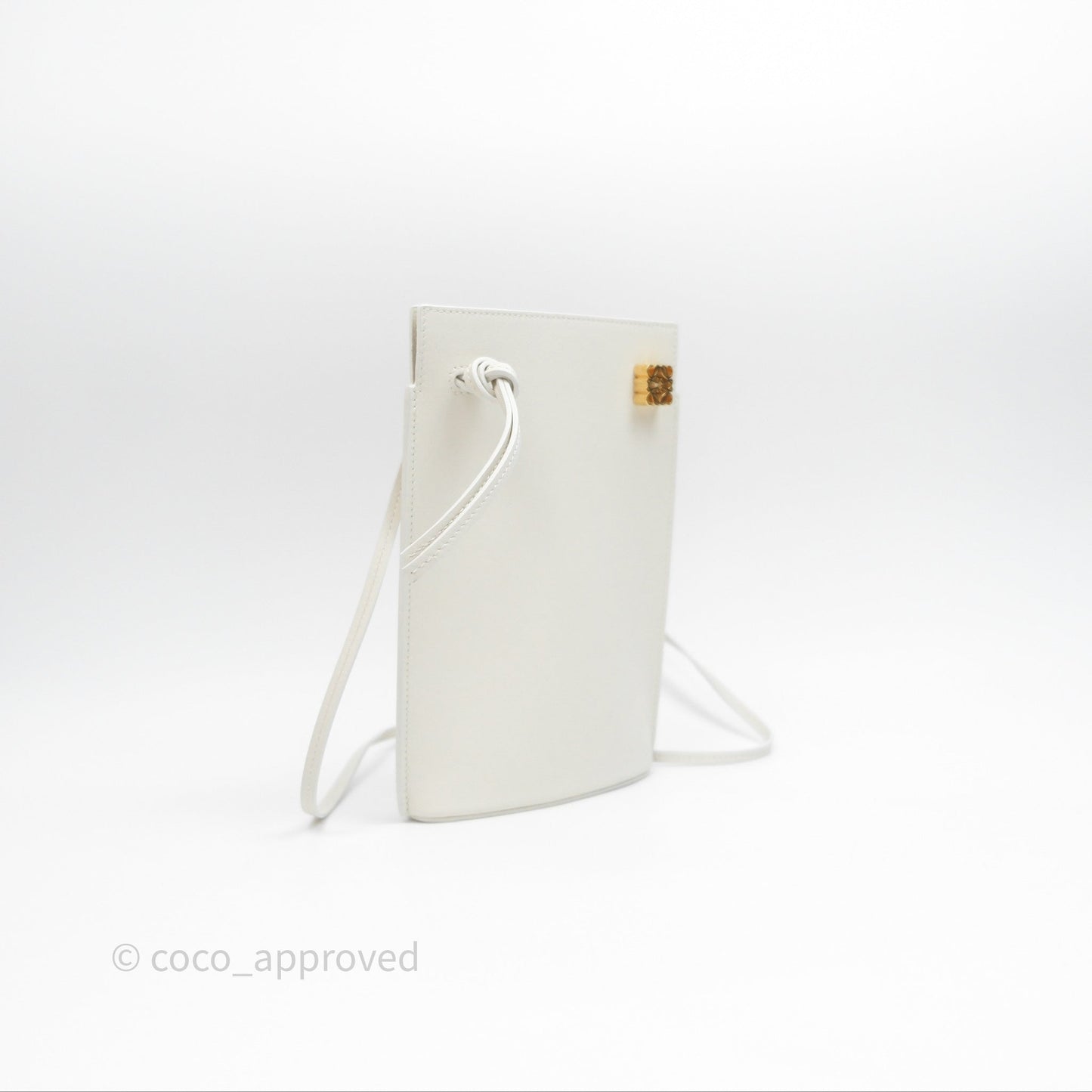 Loewe Dice Pocket in Classic Calfskin White