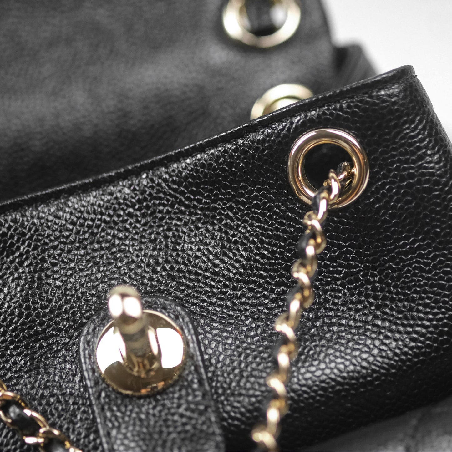 Chanel Duma Backpack Small Black Caviar Gold Hardware