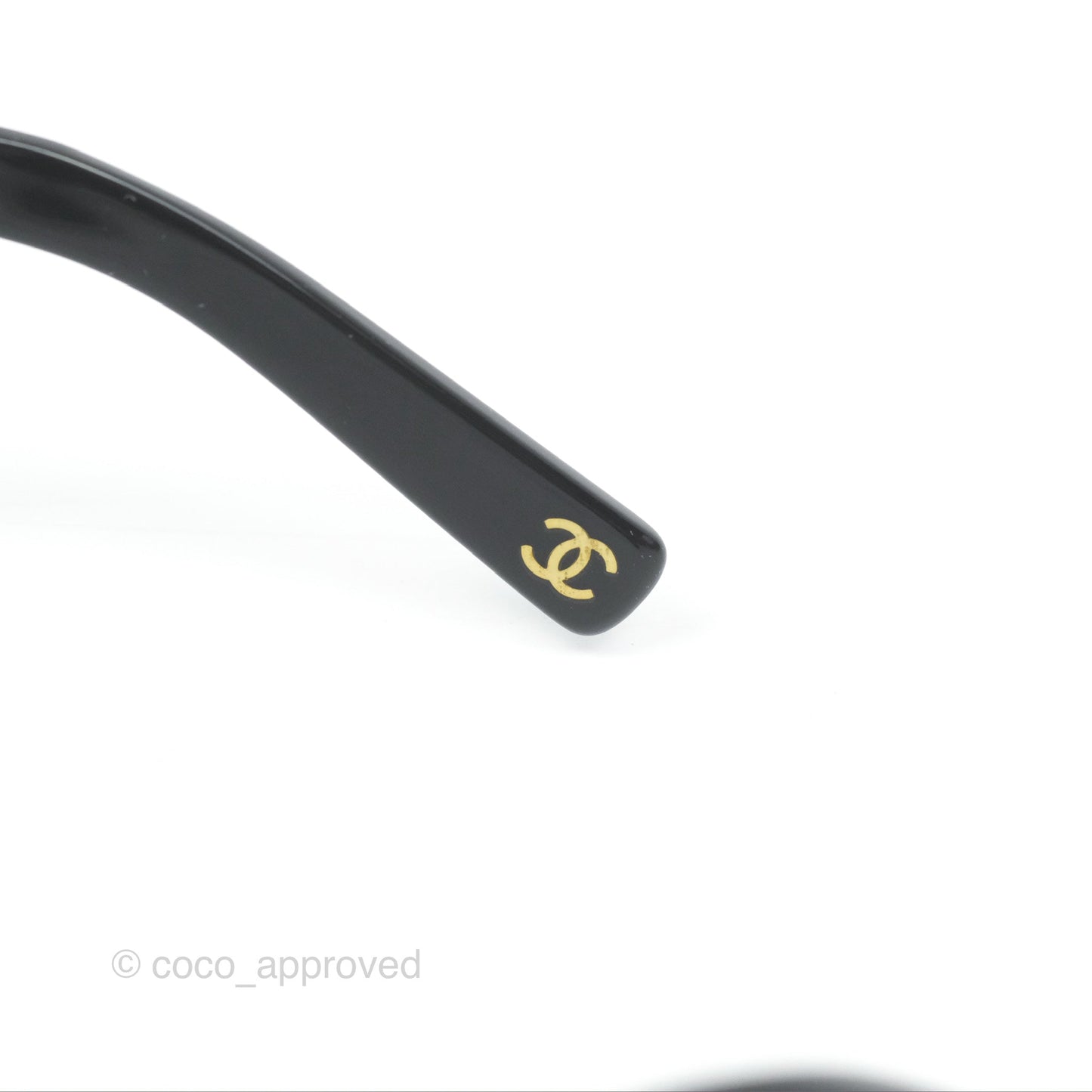 Chanel Acetate Strass Square Pearl Sunglasses Black