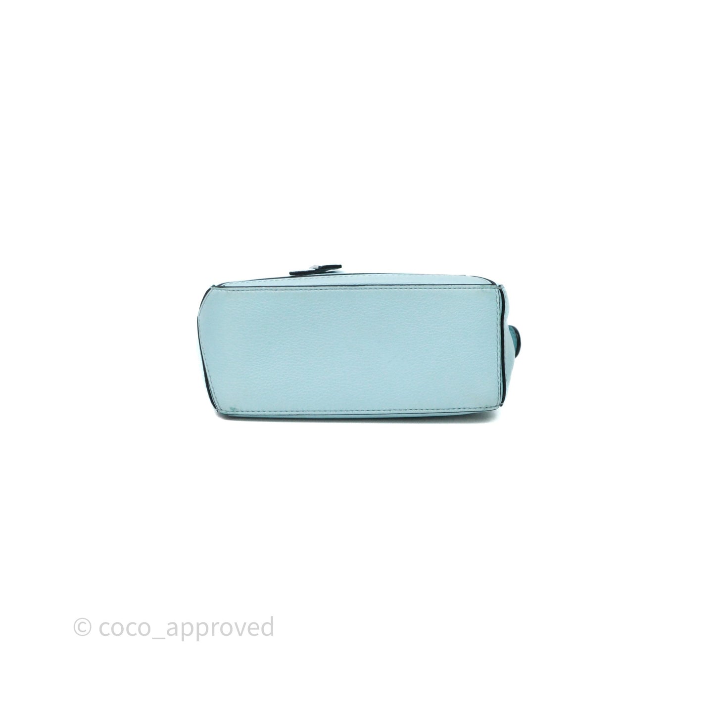 Loewe Mini Puzzle Bag Light Blue Calfskin Silver Hardware