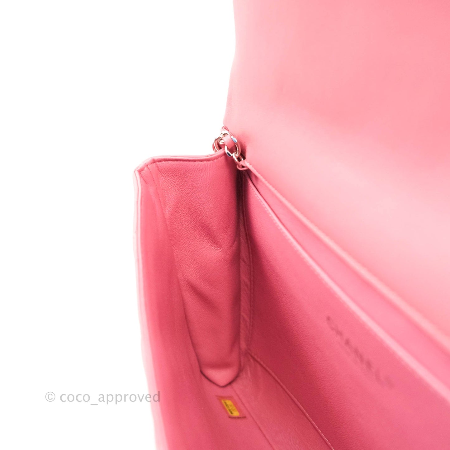 Chanel Quilted Clutch with Chain Lambskin Pink Silver Hardware