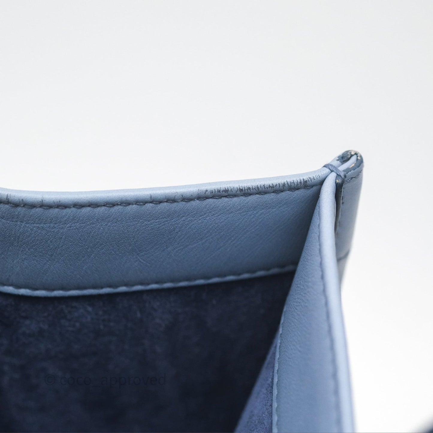 Christian Dior Medium Book Tote Blue Calfskin
