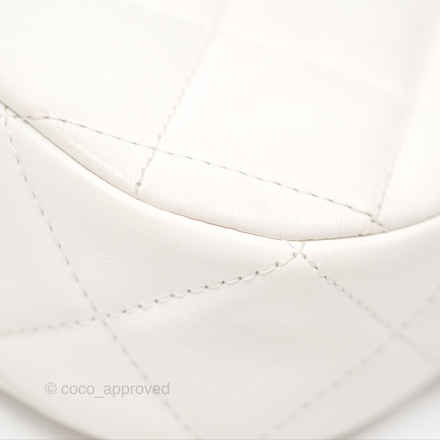Chanel Hobo Bag White Aged Calfskin Aged Gold Hardware