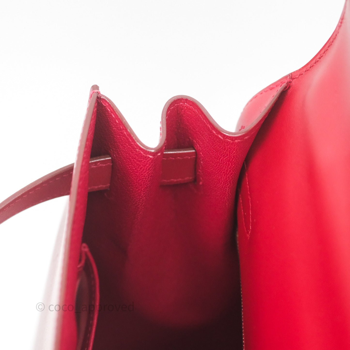 Hermès Vintage Kelly 32 Sellier Rouge Hermes 55 Box Leather Gold Hardware