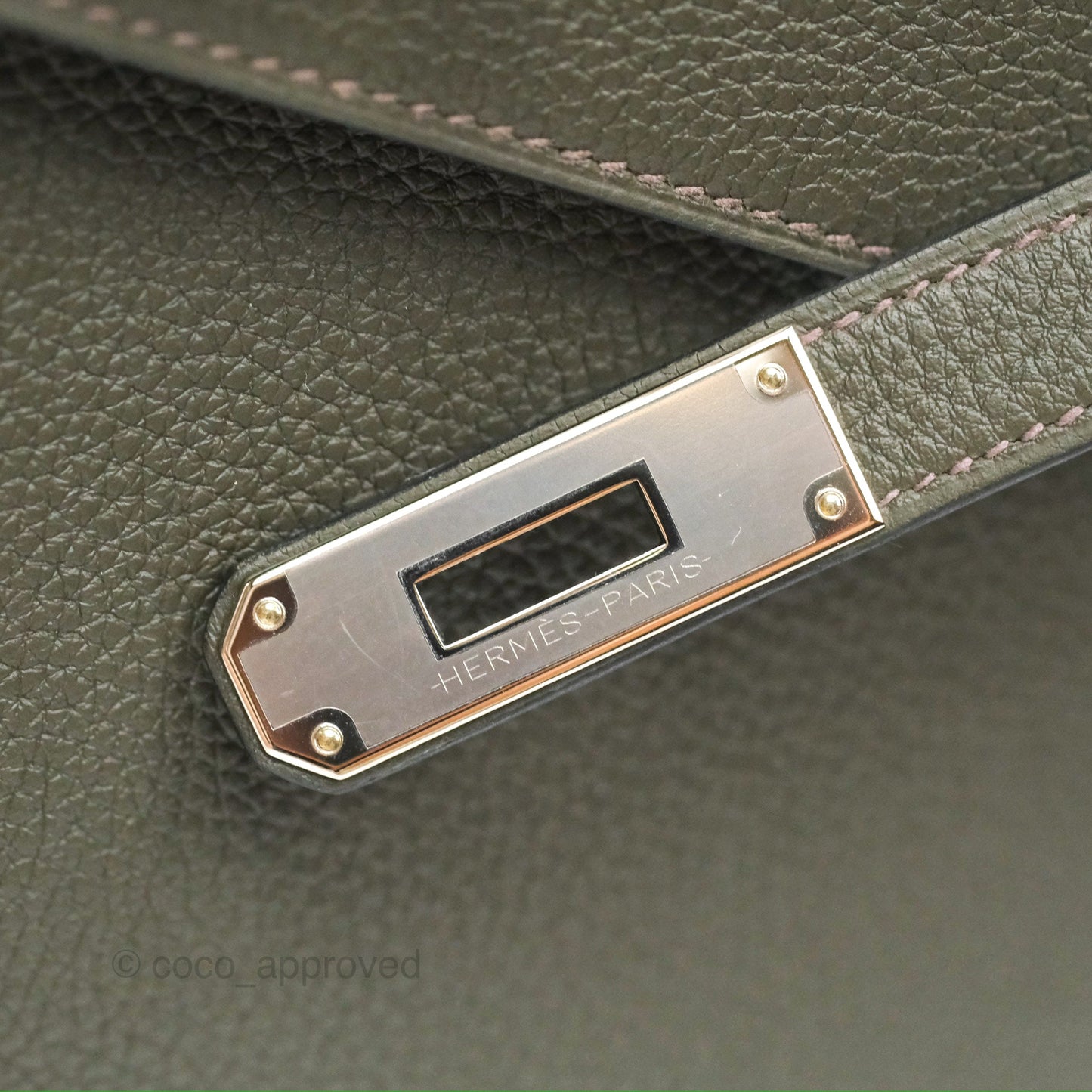 Hermès Kelly Depeches 25 Pouch Vert De Gris Togo