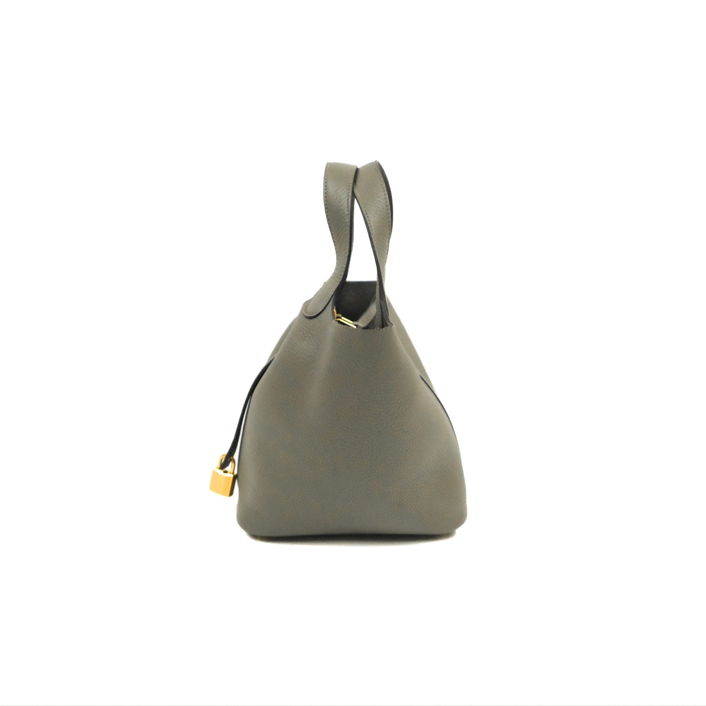 Hermès Picotin Lock 18 Gris Meyer 0L Taurillon Clemence Gold Hardware