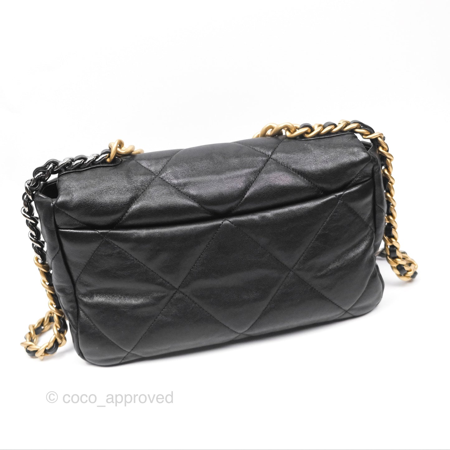 Chanel 19 Medium Black Goatskin Mixed Hardware