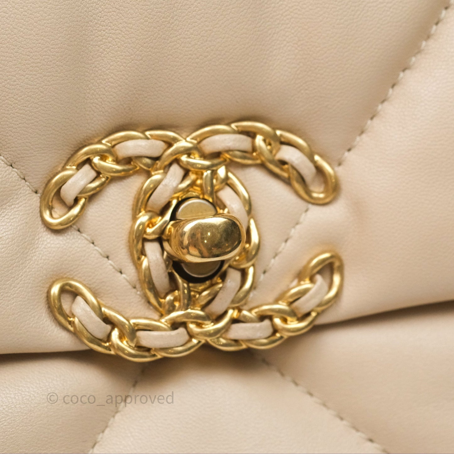 Chanel 19 Small Beige Mixed Hardware