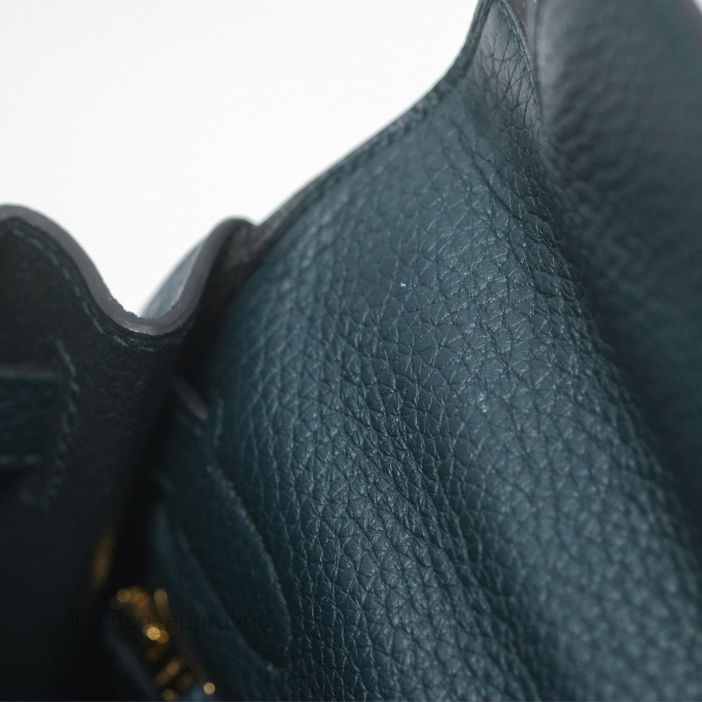 Hermes Kelly 28 Clemence Vert Cypress 6O Gold Hardware