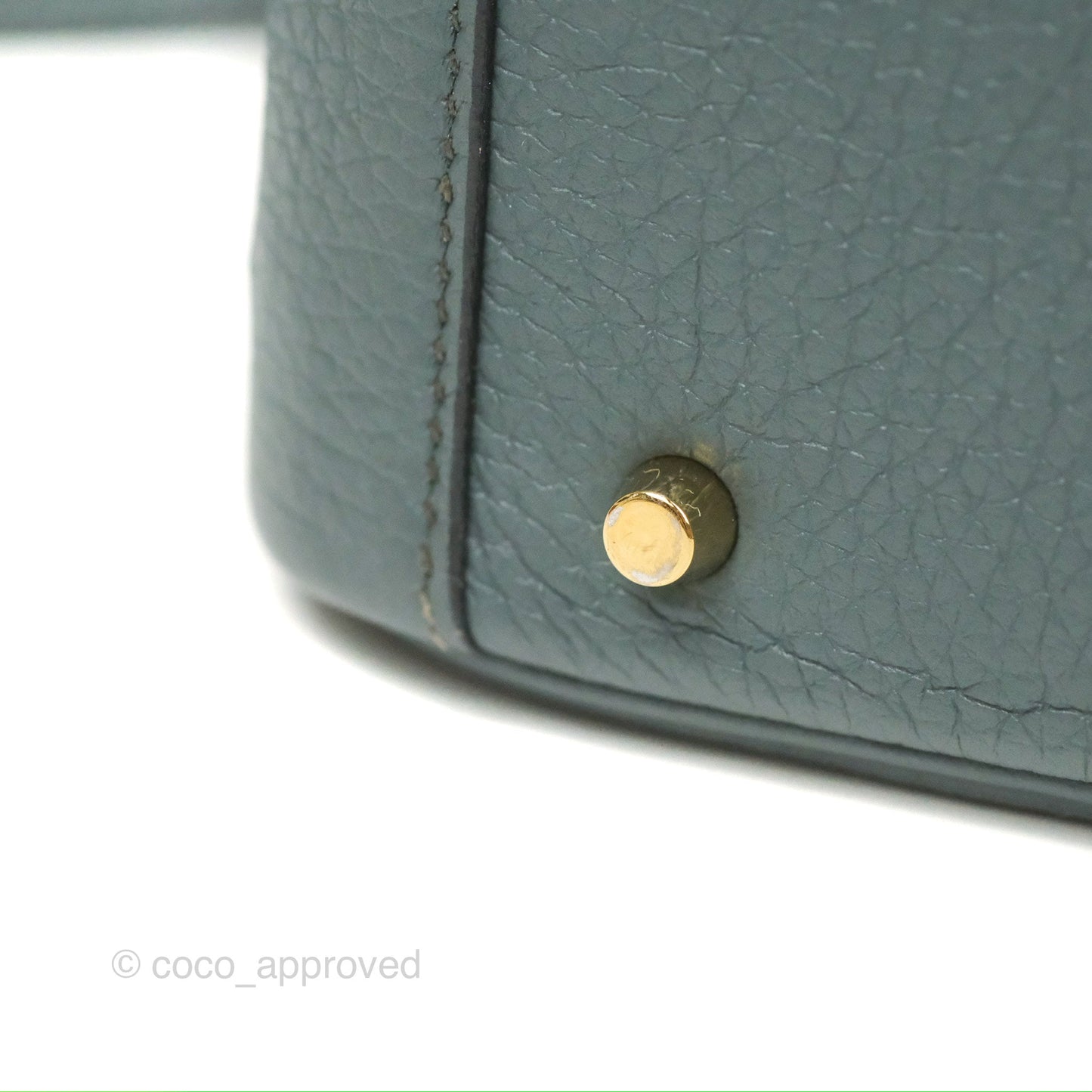 Hermès Mini Lindy 20 Bleu Orage Clemence Gold Hardware