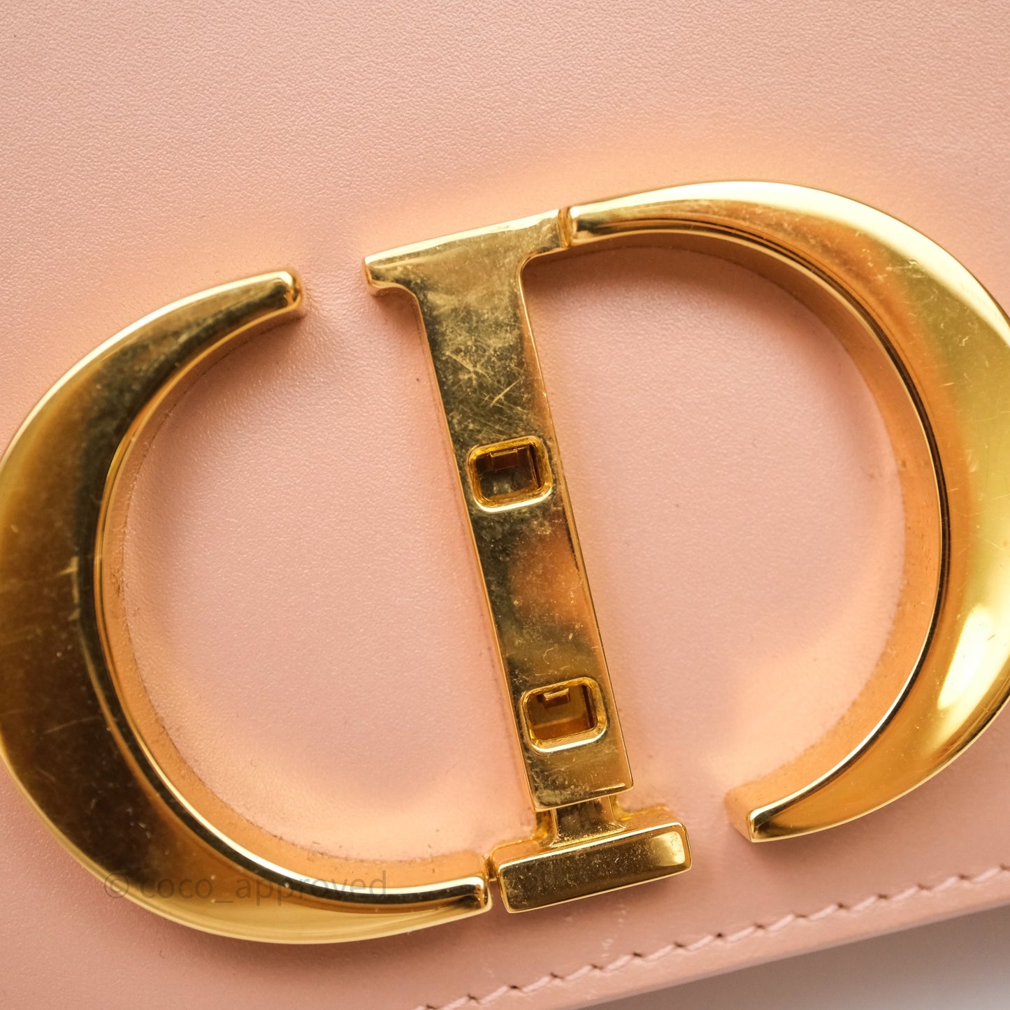 Christian Dior Small 30 Montaigne Bag Pink Calfskin Gold Hardware