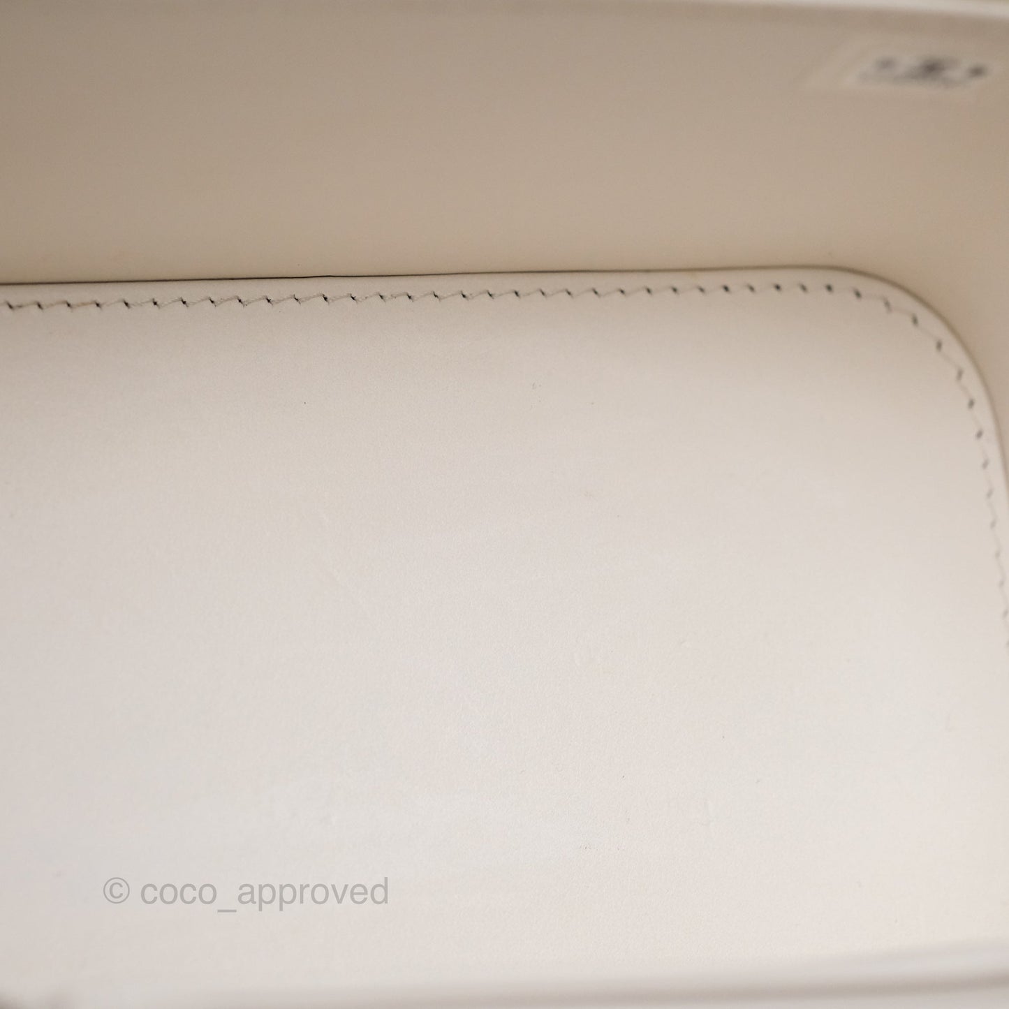Chanel Crystals Top Handle Vanity Rectangular White Lambskin Gun Metal