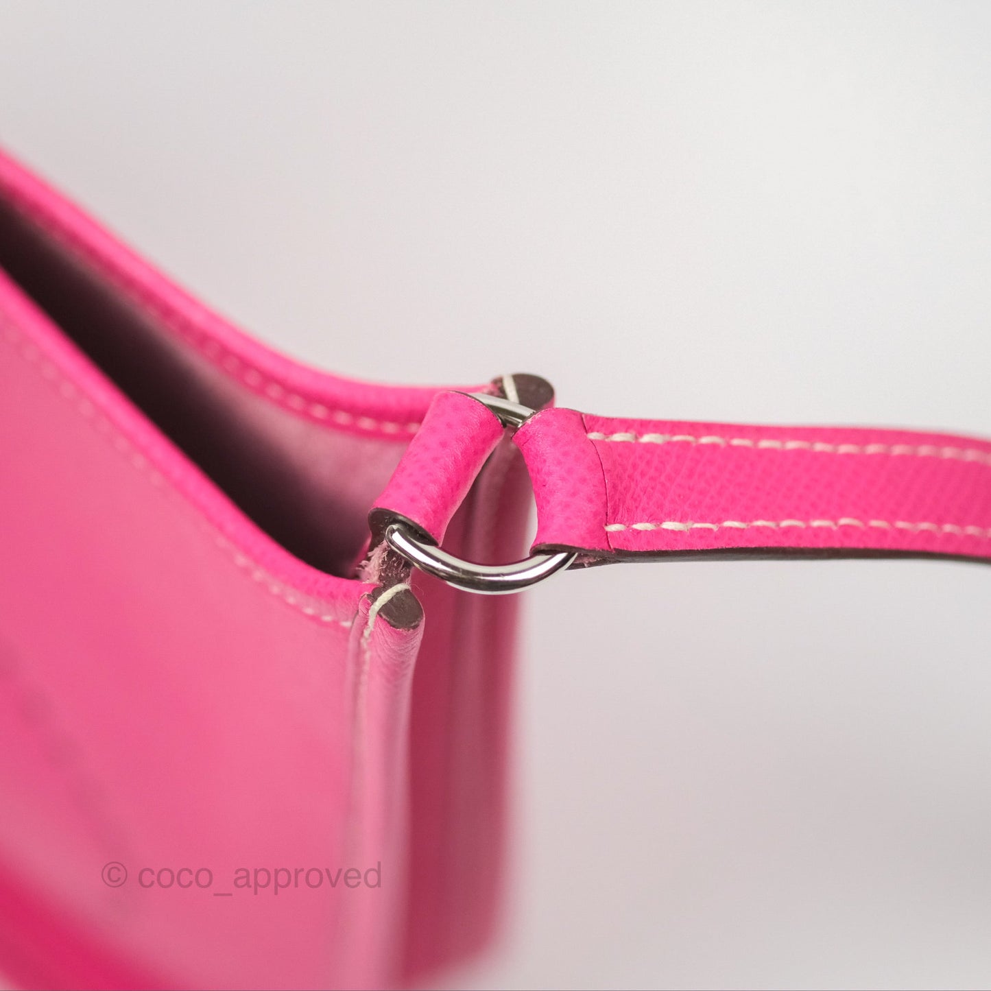 Hermès Mini Evelyne 16 Hot Pink Epsom Palladium Hardware