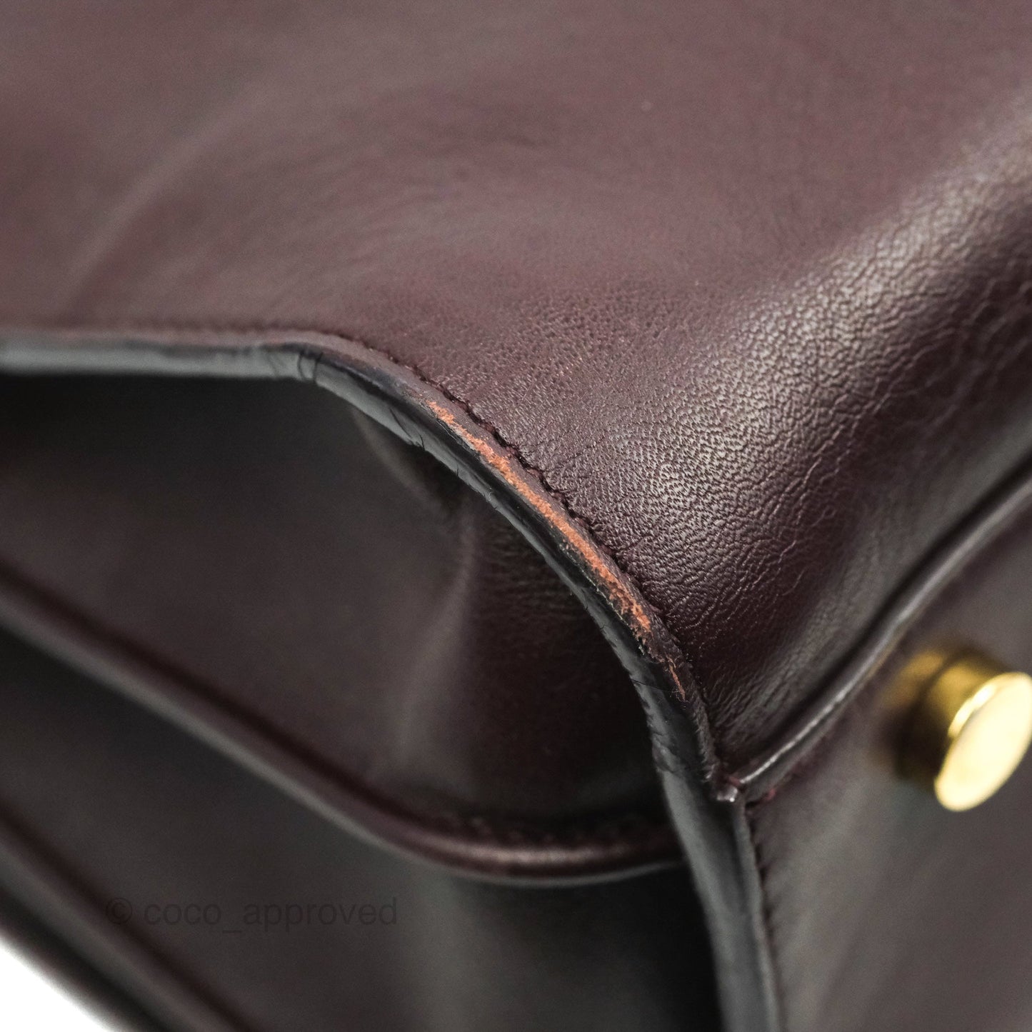 Saint Laurent Classic Sac De Jour Small Burgundy Smooth Calfskin Gold Hardware