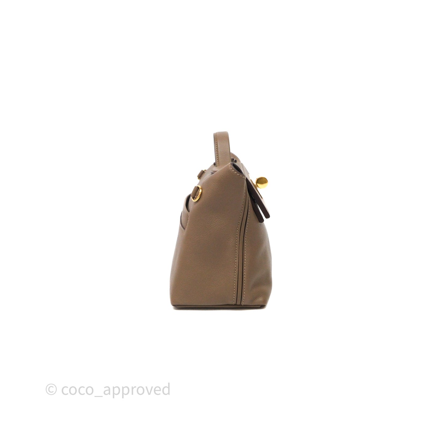 Hermès 24/24 21 Mini Etoupe 18 Evercolor/Swift Gold Hardware
