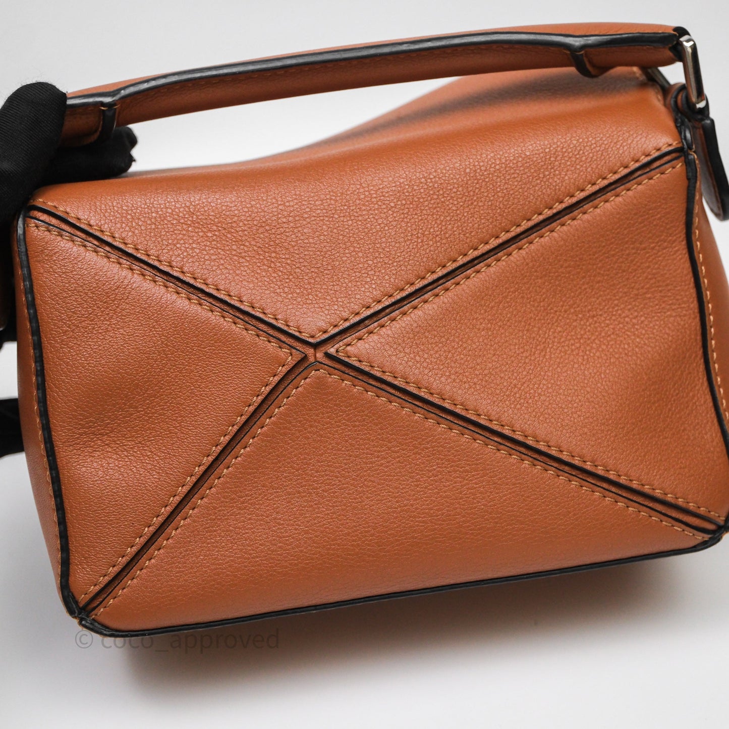Loewe Mini Puzzle Bag Tan Calfskin Palladium Hardware