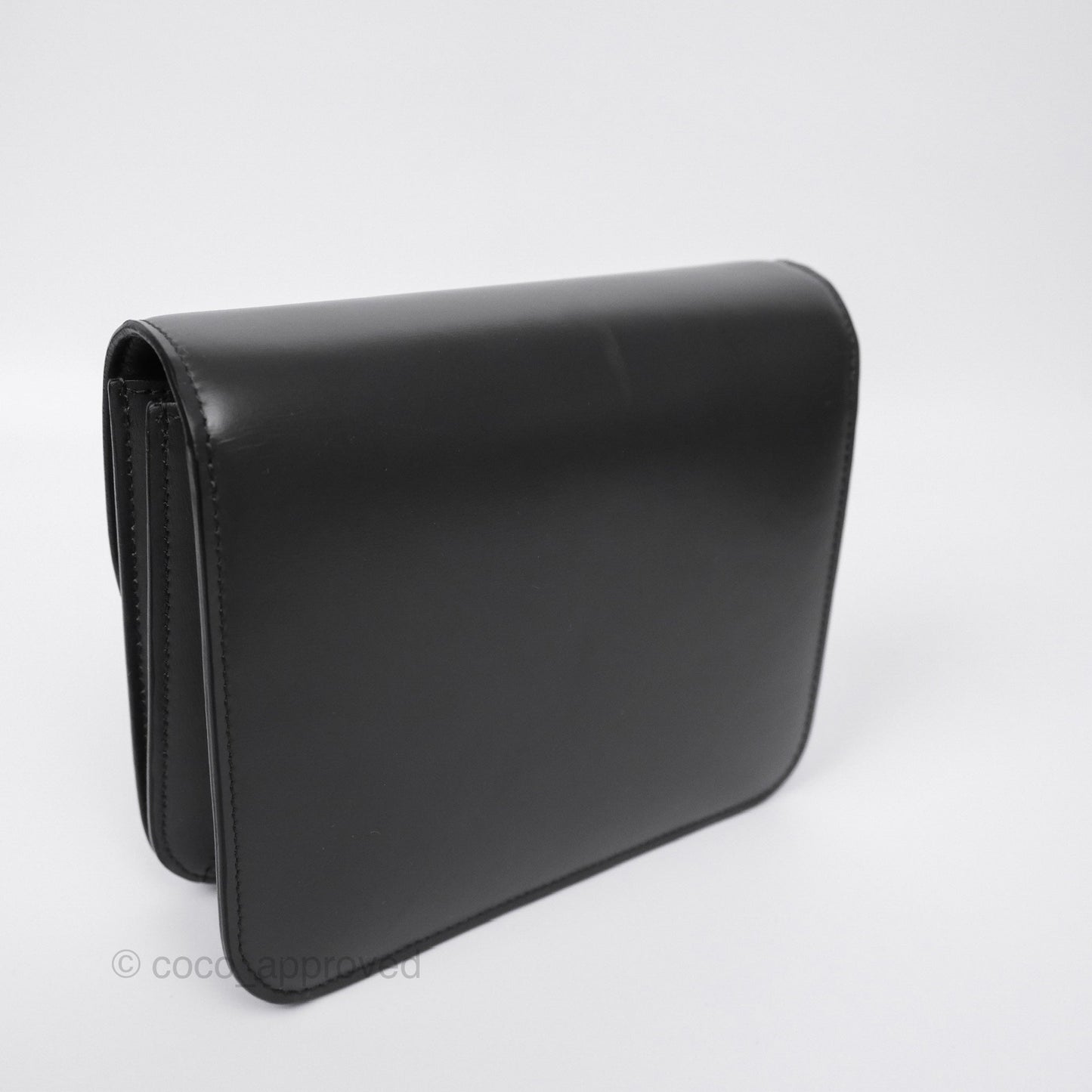 Celine Teen Classic Box Flap Dark Grey Box Calfskin